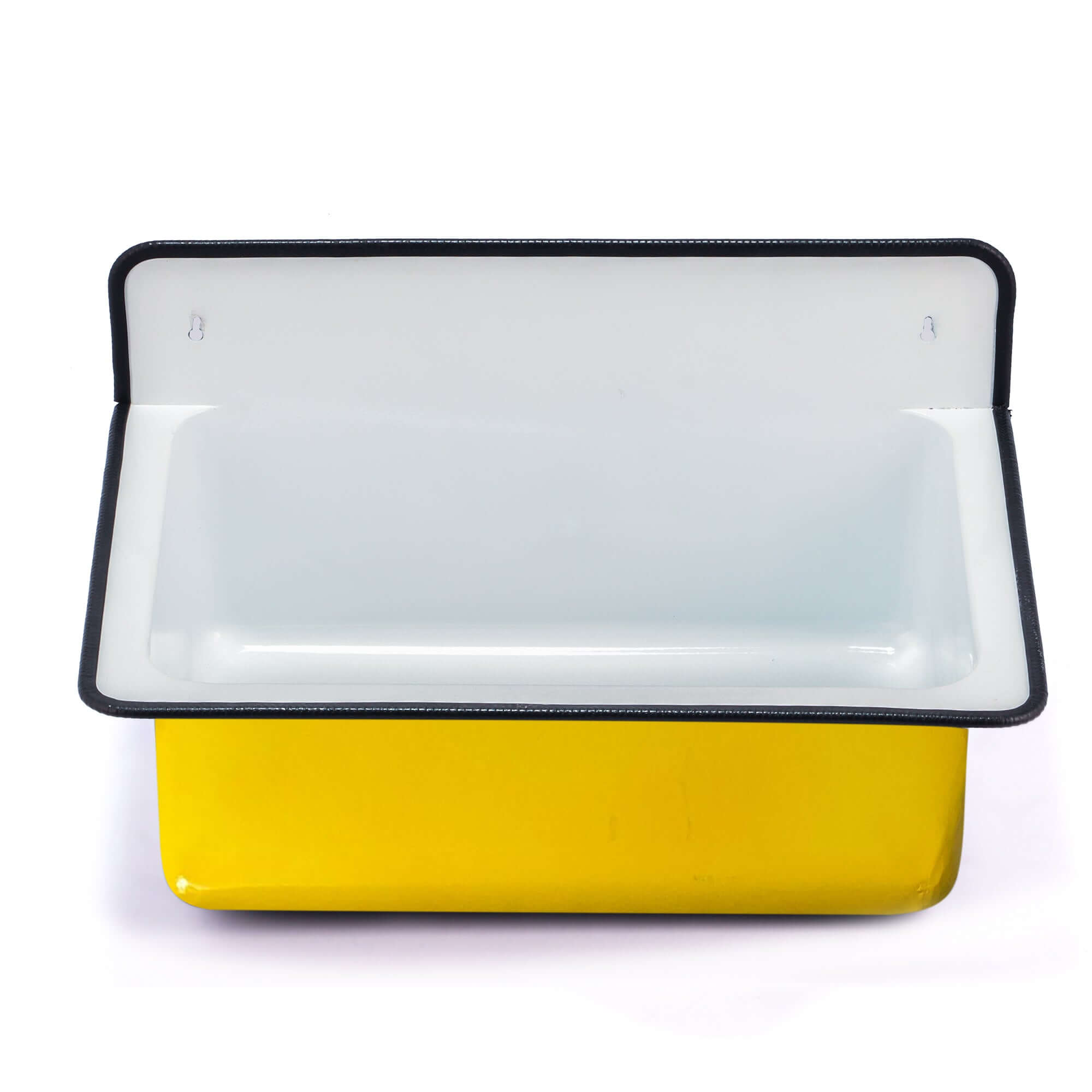 Alternate Image for Nantucket Sinks Anchor 20" Wallmount Iron Utility Sink with Accessories, Yellow/White, NS-ACBS20-YLWW