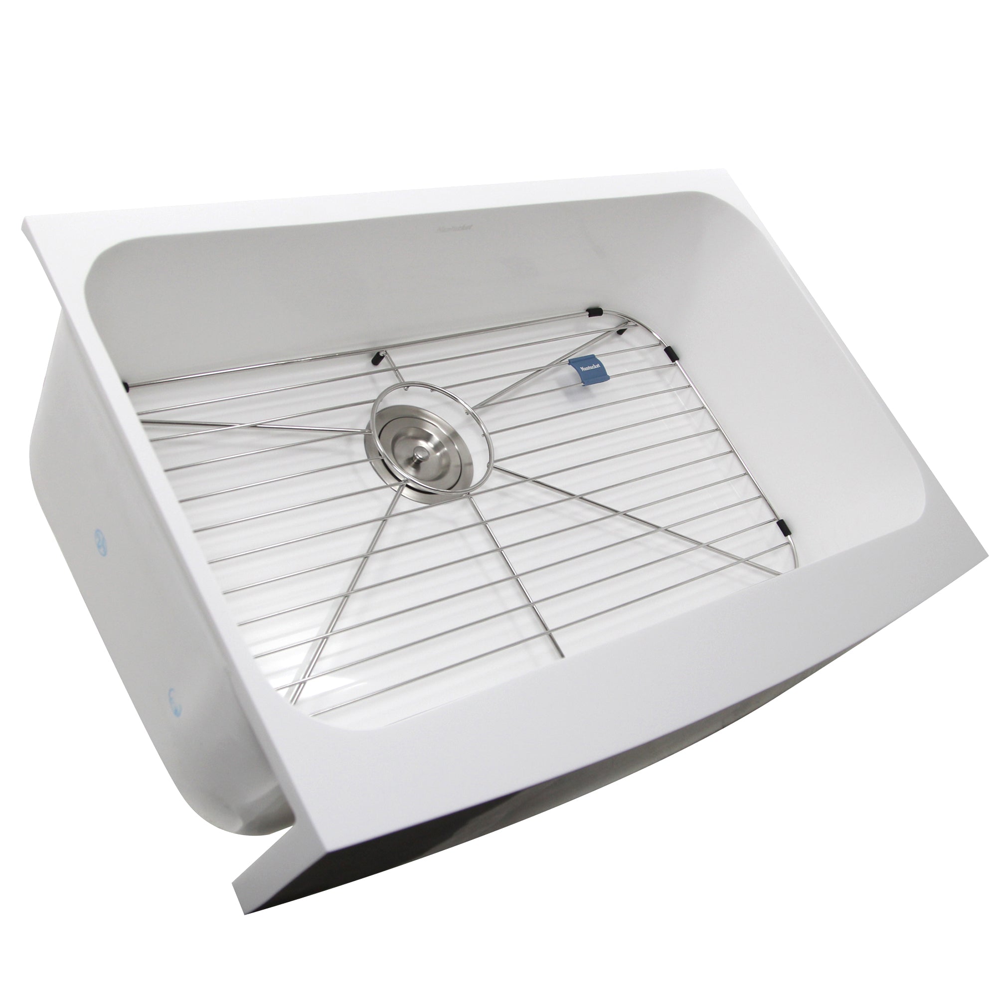 Nantucket Sinks Glacierstone 31" Retrofit Farmhouse Sink, White, NS-GSEZA32S