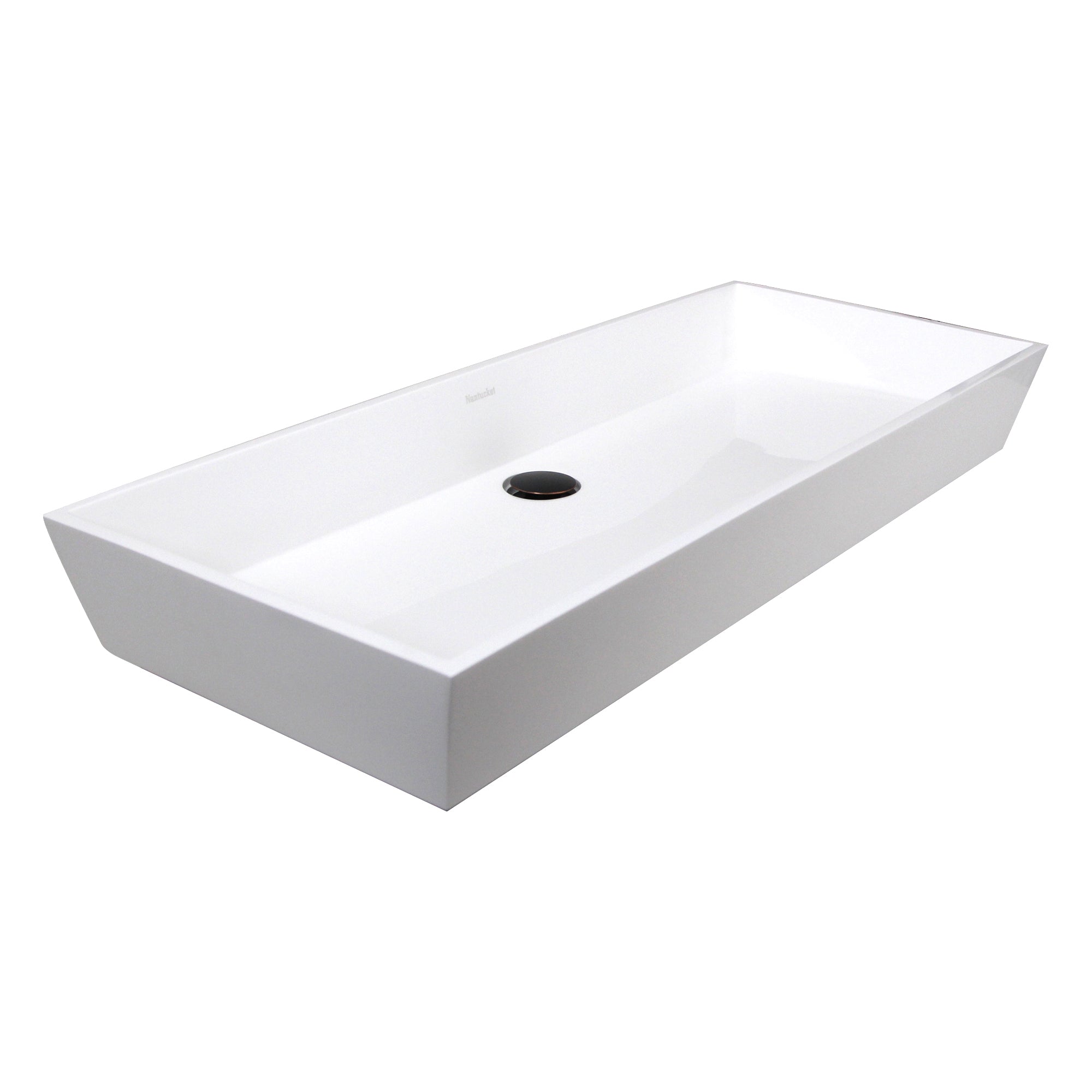 Alternate Image for Nantucket Sinks Glacierstone 36" Bathroom Sink, White, NS-GSTR36