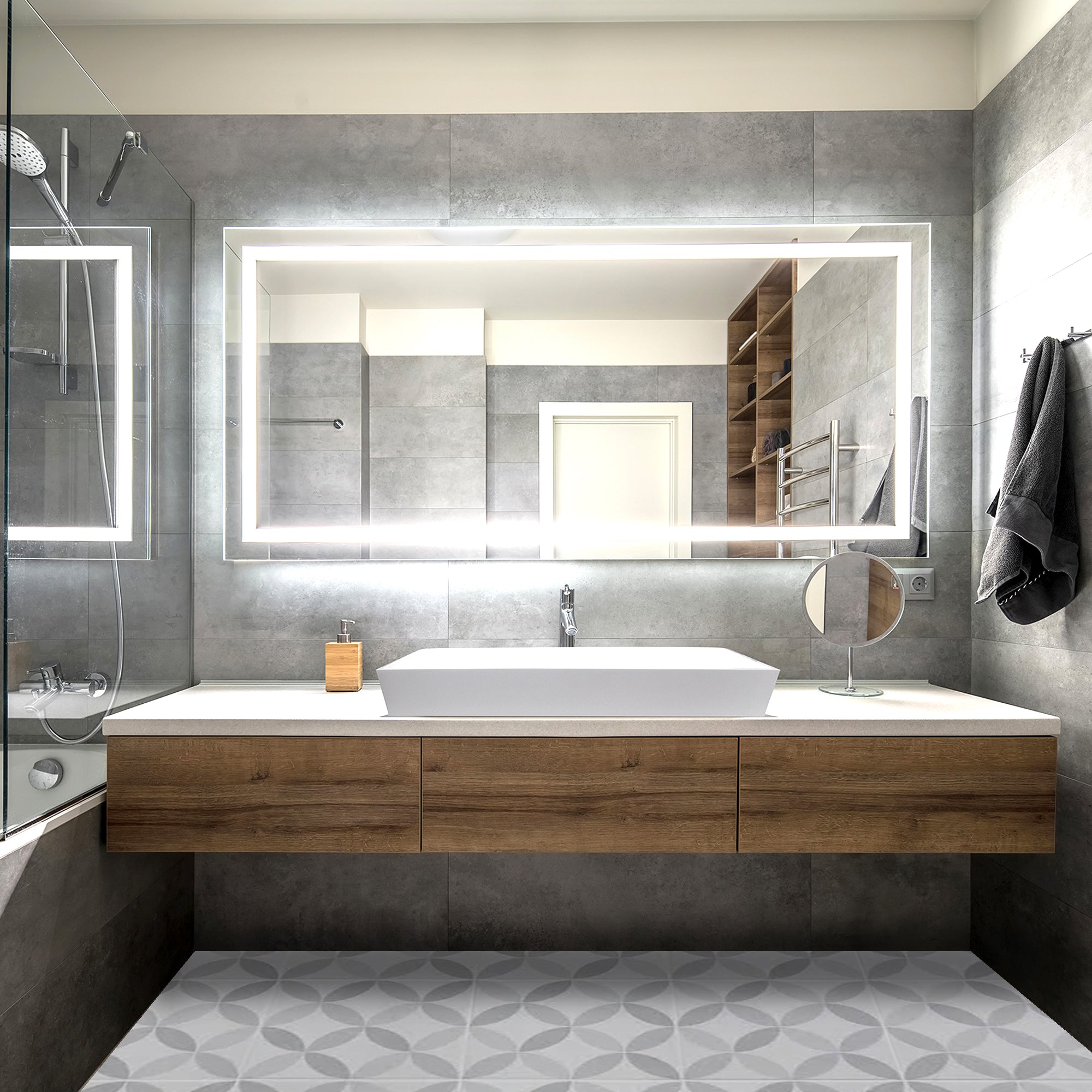 Alternate Image for Nantucket Sinks Glacierstone 36" Bathroom Sink, White, NS-GSTR36