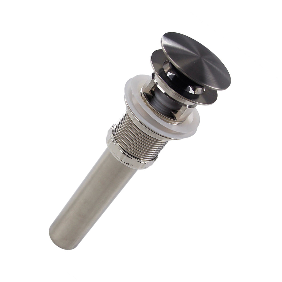 Nantucket Sinks Brushed Nickel Finish Umbrella Drain With Overflow NS-UDBN-OF