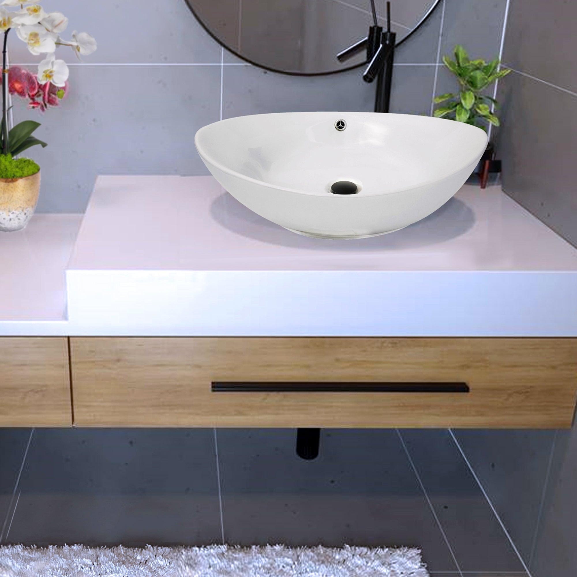 Alternate Image for Nantucket Sinks' Matte Black Finish Umbrella Drain With Overflow NS-UDMB-OF