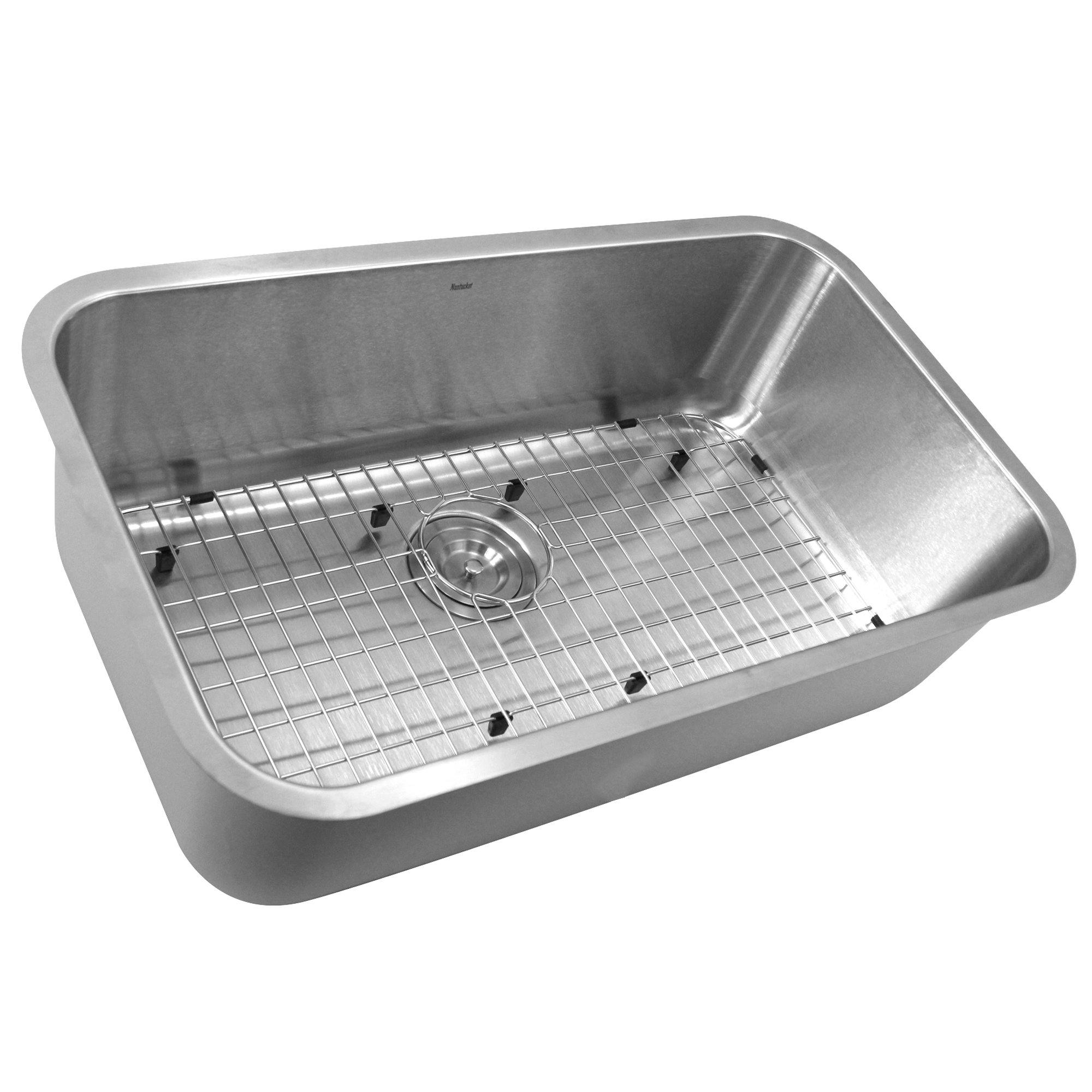 Alternate Image for Nantucket Sinks Sconset 30" Undermount 304 Stainless Steel Kitchen Sink with Accessories, 16 Gauge, NS3018-10-16