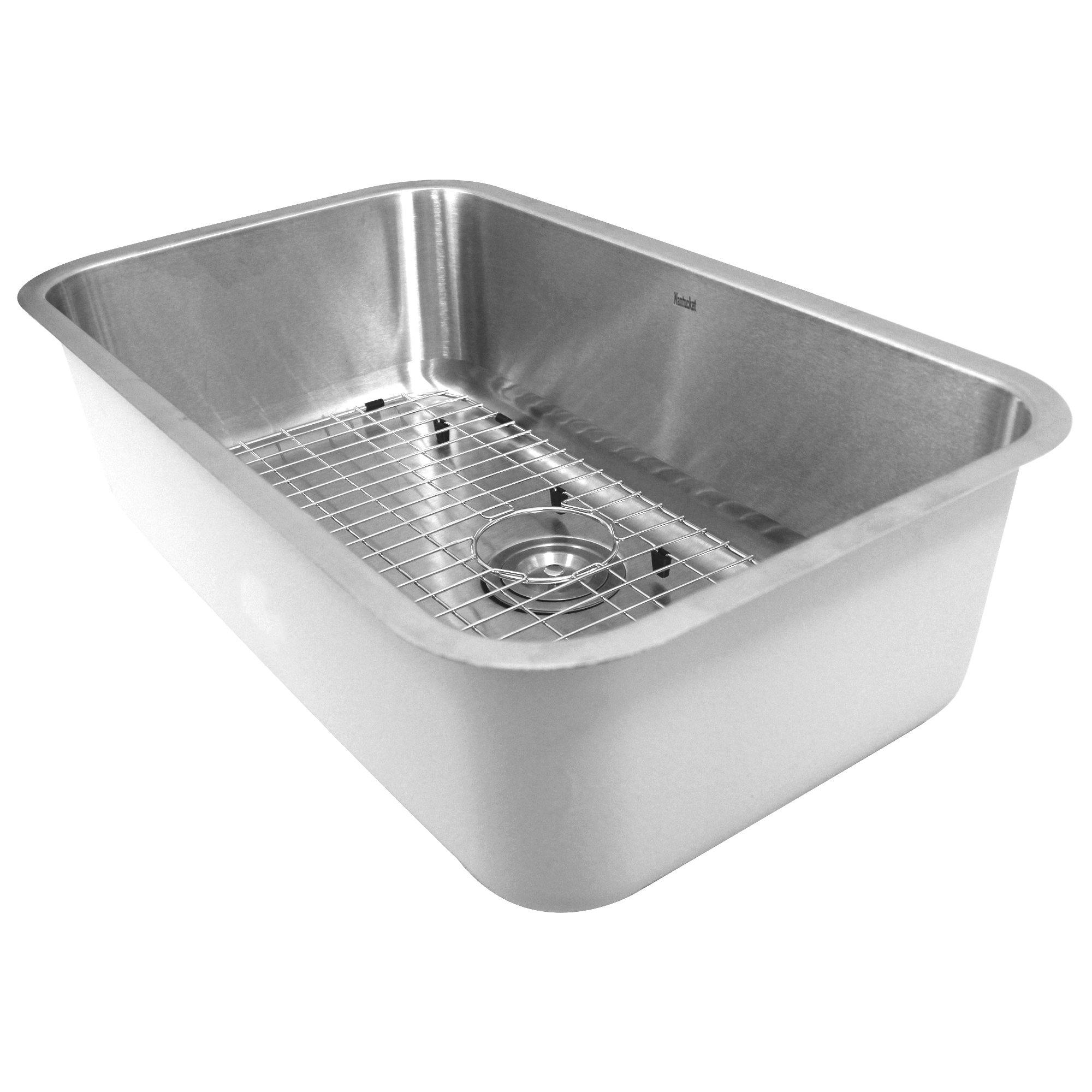 Alternate Image for Nantucket Sinks Sconset 30" Undermount 304 Stainless Steel Kitchen Sink with Accessories, 16 Gauge, NS3018-10-16