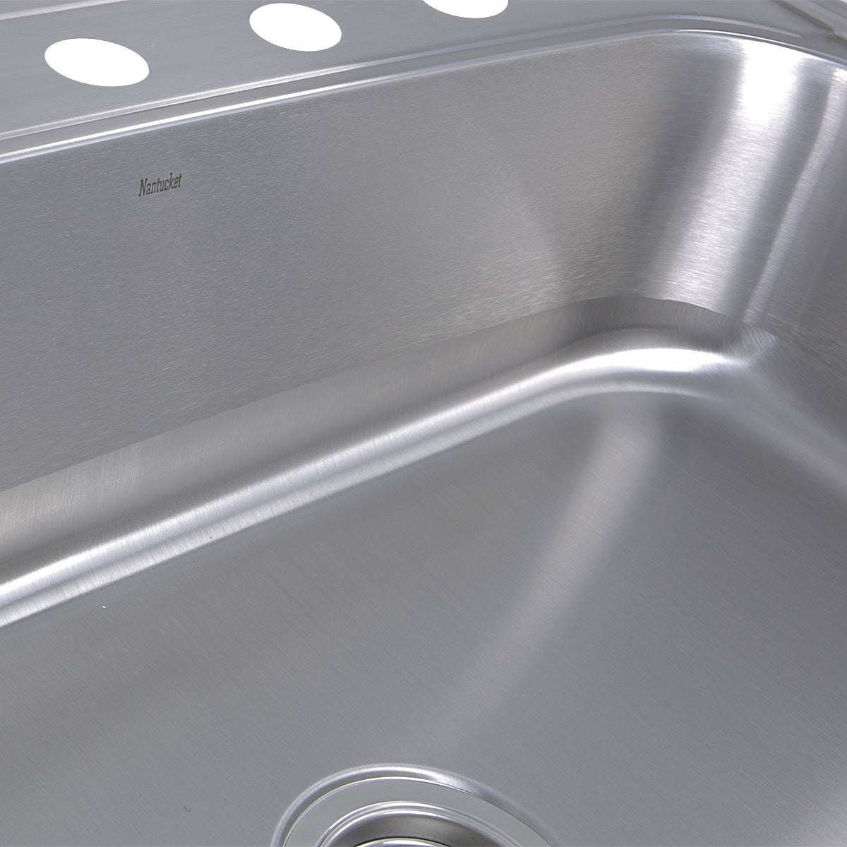Alternate Image for Nantucket Sinks Madaket 33" Stainless Steel Kitchen Sink, 18 Gauge, NS3322-8