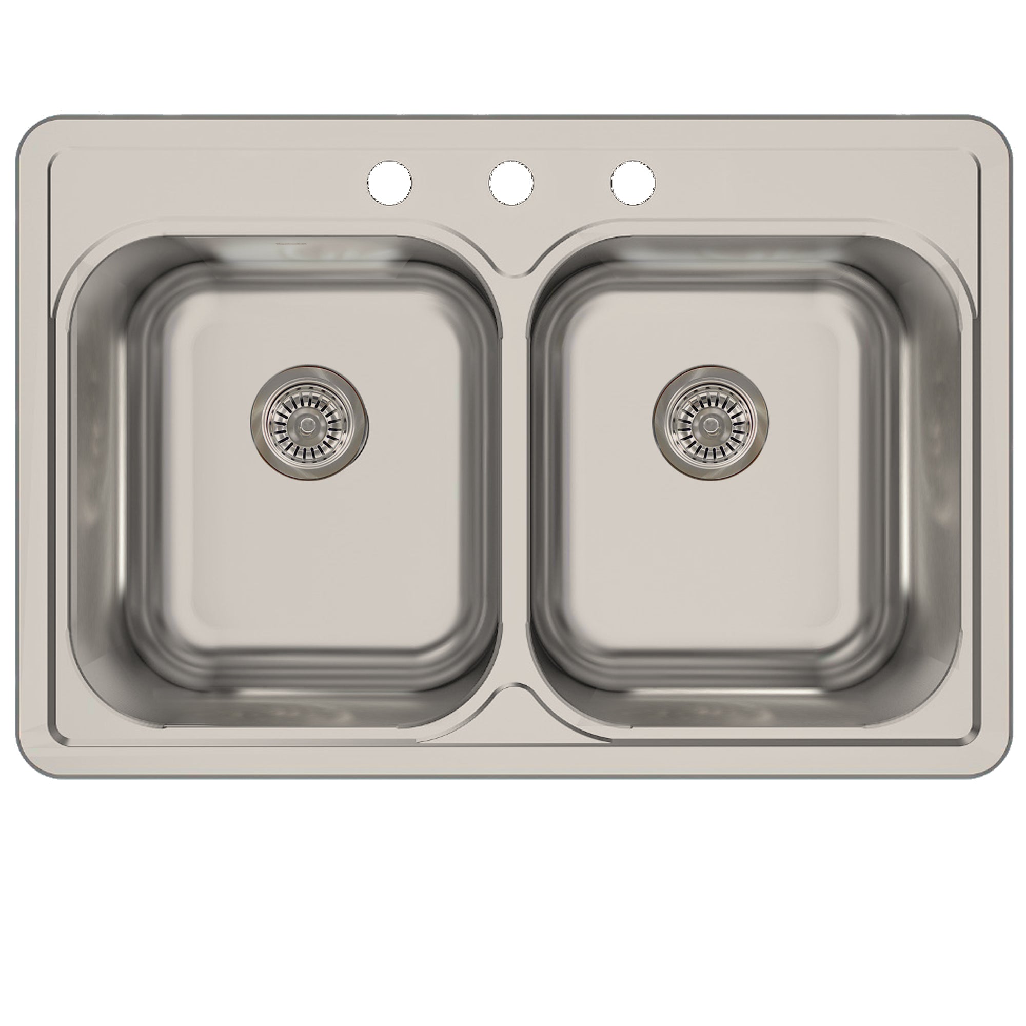 Alternate Image for Nantucket Sinks Madaket 33" Drop In/Topmount 304 Stainless Steel Kitchen Sink with Accessories, 50/50 Double Bowl, 18 Gauge, NS3322-DE