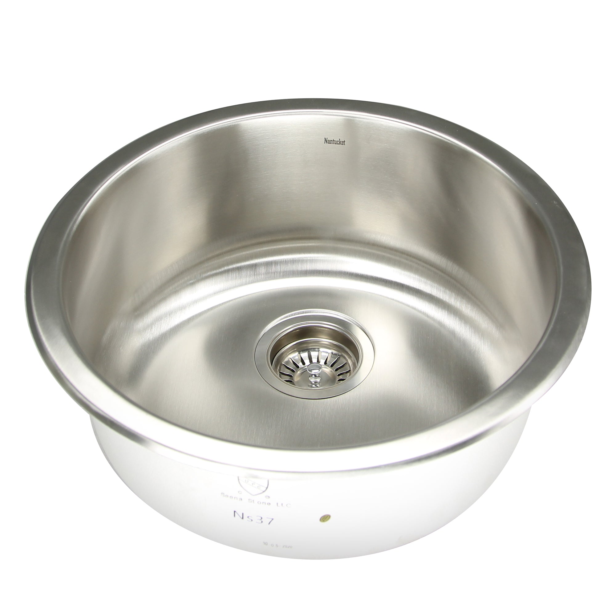 Alternate Image for Nantucket Sinks Quidnet 18" Round 304 Stainless Steel Bar/Prep Sink with Accessories, NS37