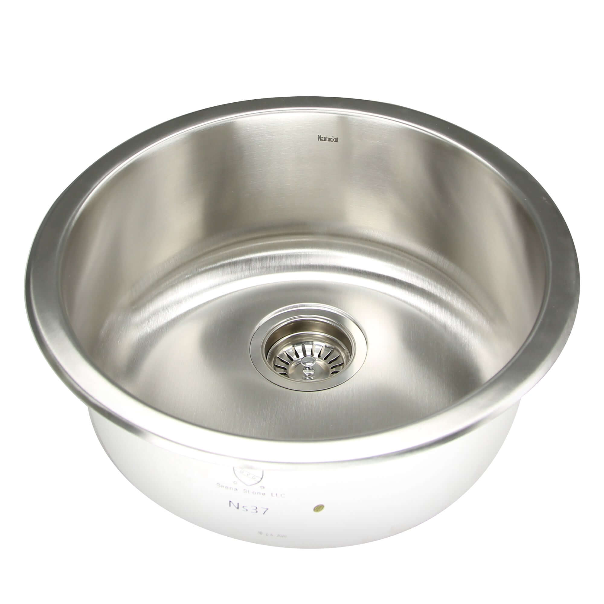 Alternate Image for Nantucket Sinks Quidnet 18" Round 304 Stainless Steel Bar/Prep Sink with Accessories, NS37