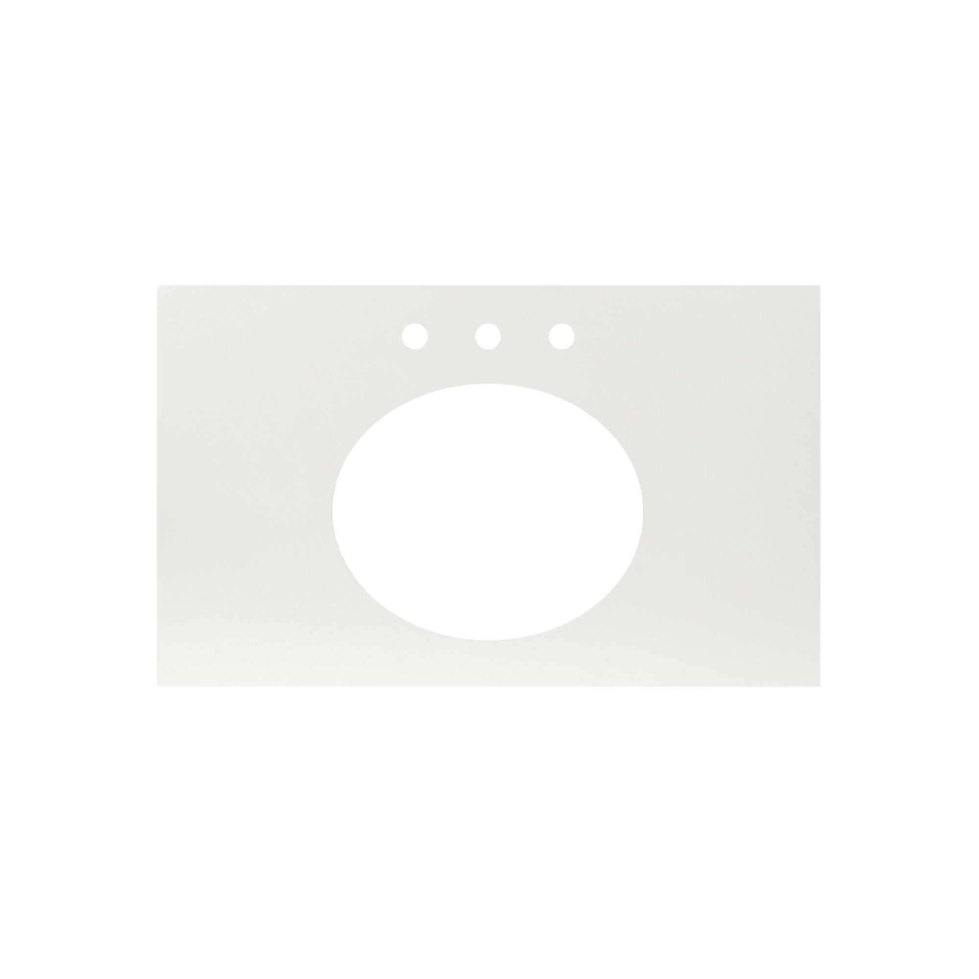 Native Trails 36" NativeStone Vanity Top in Pearl- Oval with 8" Widespread Cutout, NSV36-PO