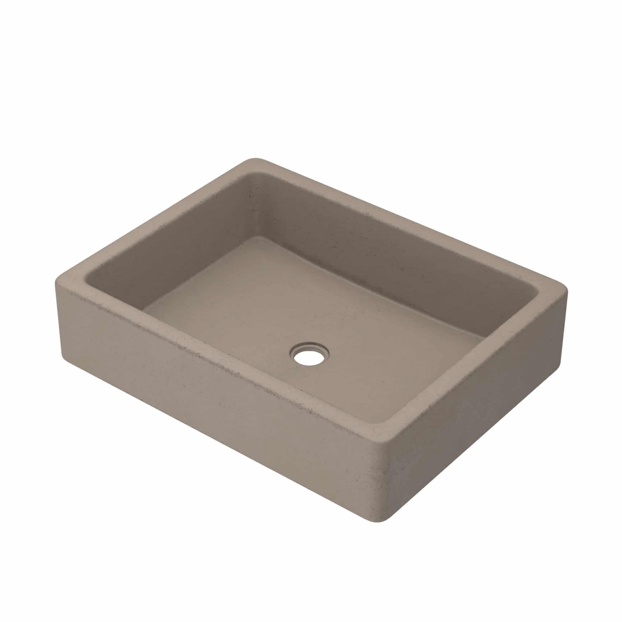 Alternate Image for Native Trails Nipomo 20" Rectangle NativeStone Concrete Farmhouse Bathroom Sink, Earth, NSL1915-E