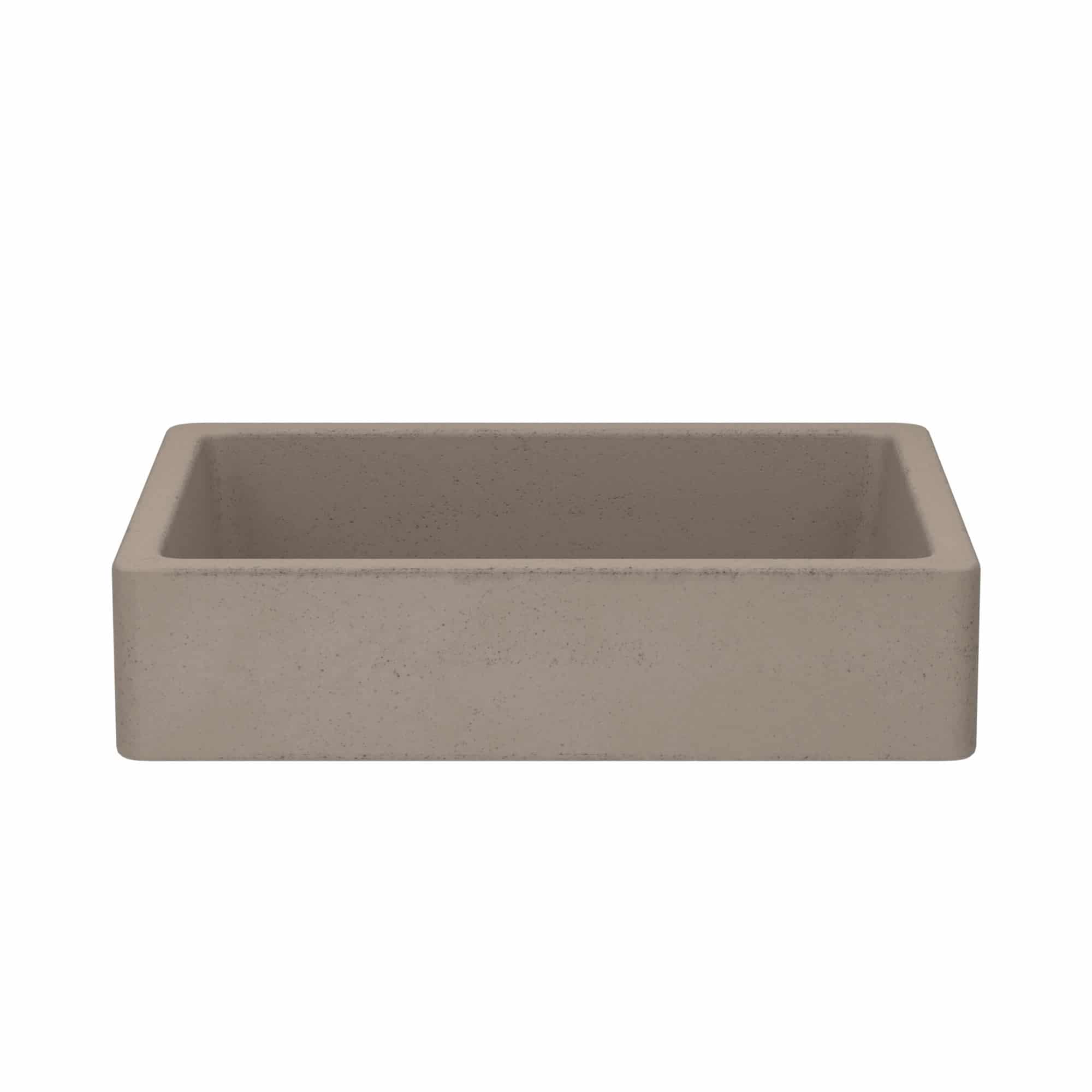 Native Trails Nipomo 20" Rectangle NativeStone Concrete Farmhouse Bathroom Sink, Earth, NSL1915-E