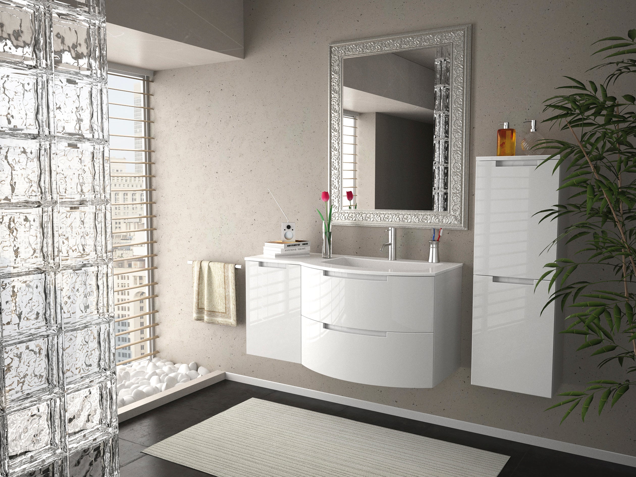Alternate Image for Latoscana 53" Modern Bathroom Vanity, Left Side Cabinet, Oasi Series, OA53OPT3