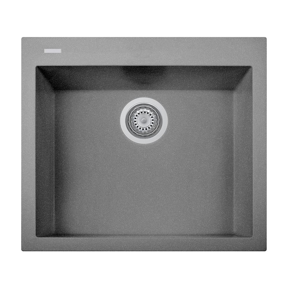 Latoscana Plados 23" Drop-in Single Bowl Kitchen Sink, Silver, ON6010-42