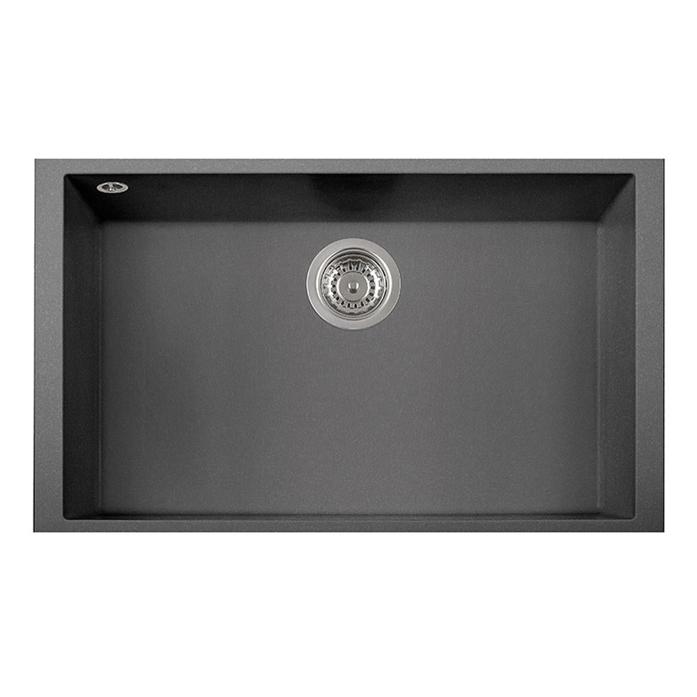 Latoscana Plados 30" Undermount Single Bowl Kitchen Sink, Silver, ON7610ST-42