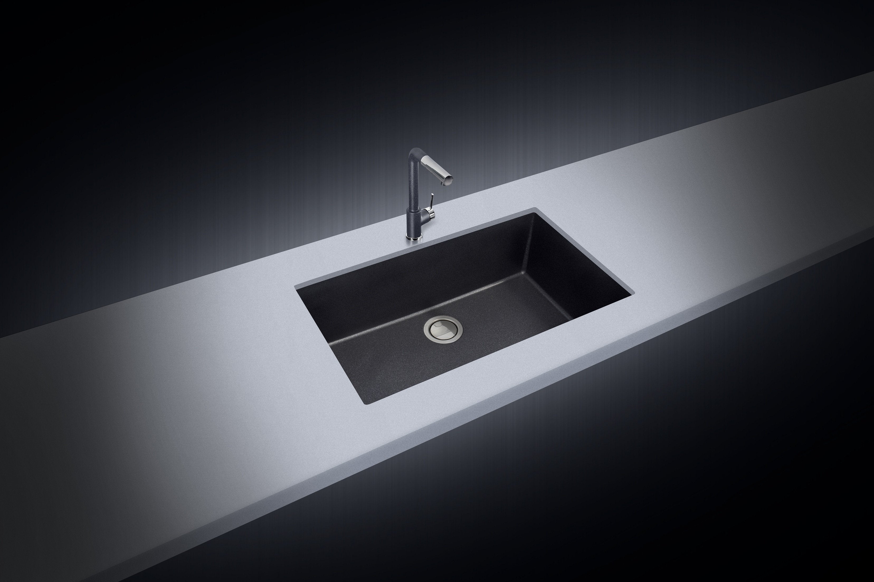 Latoscana Plados 33" Undermount Single Bowl Kitchen Sink, Black, ON8410ST-44 - The Sink Boutique