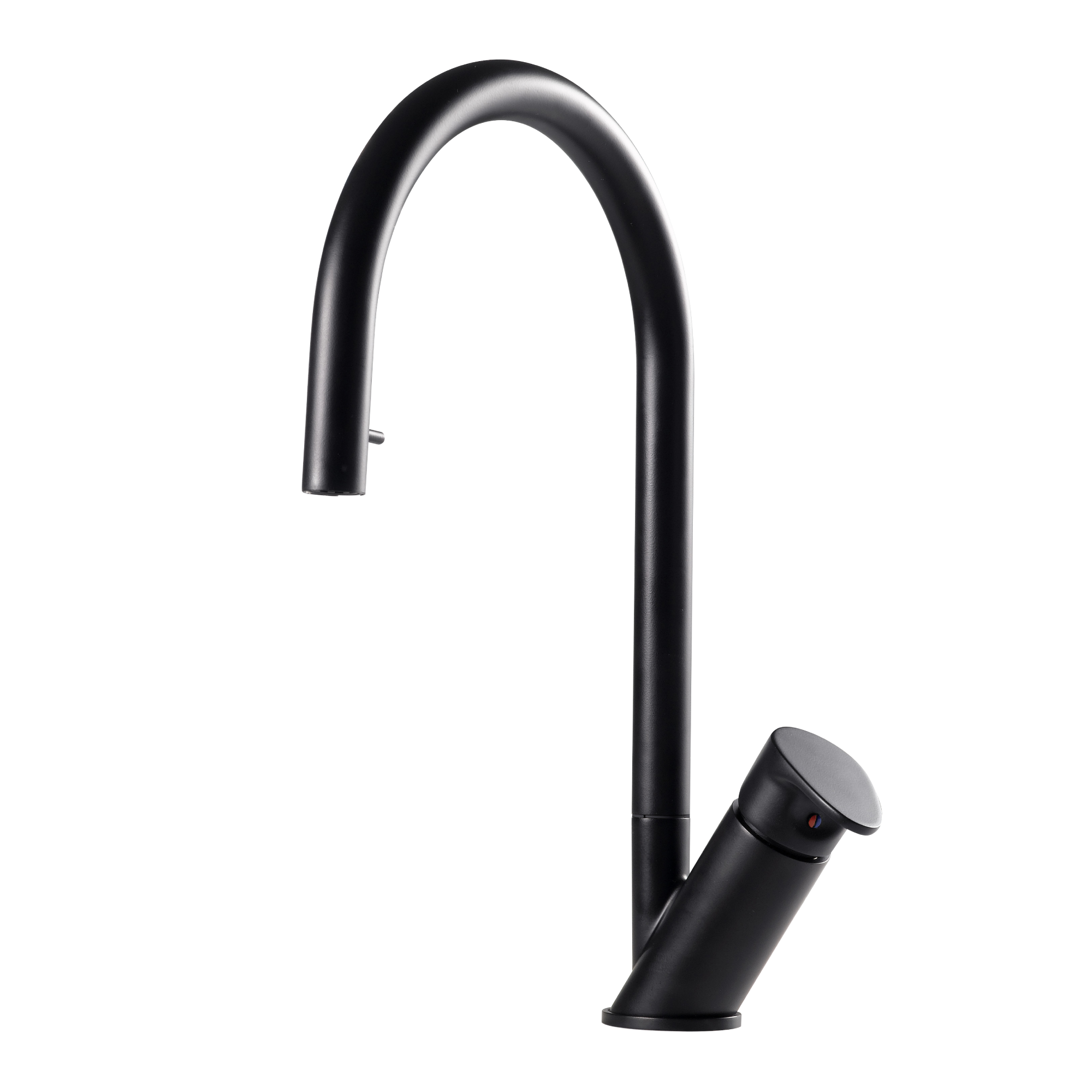 Houzer Oni 1.75 GPM Lever Brass Kitchen Faucet, Pull Down, Matte Black, ONIPD-169-MB