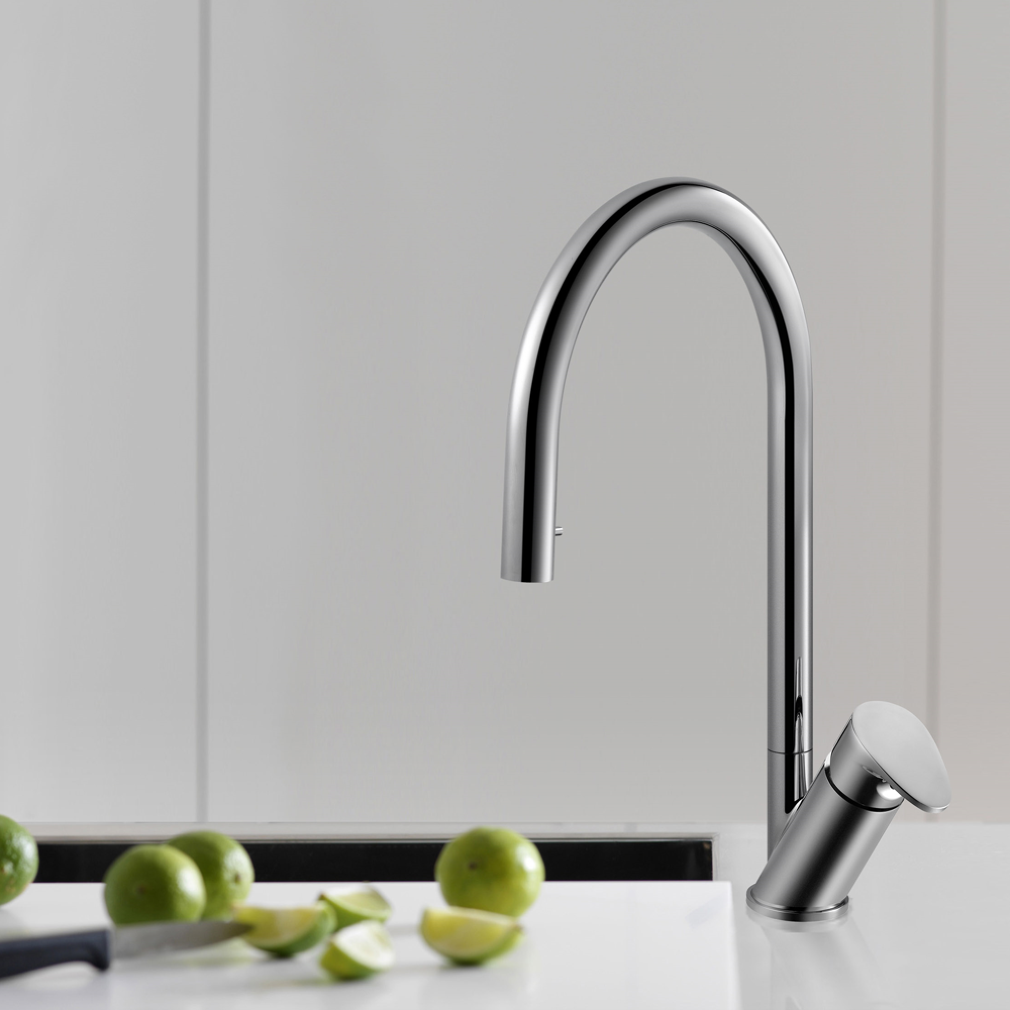 Alternate Image for Houzer Oni 1.75 GPM Lever Brass Kitchen Faucet, Pull Down, Pewter, ONIPD-169-PW