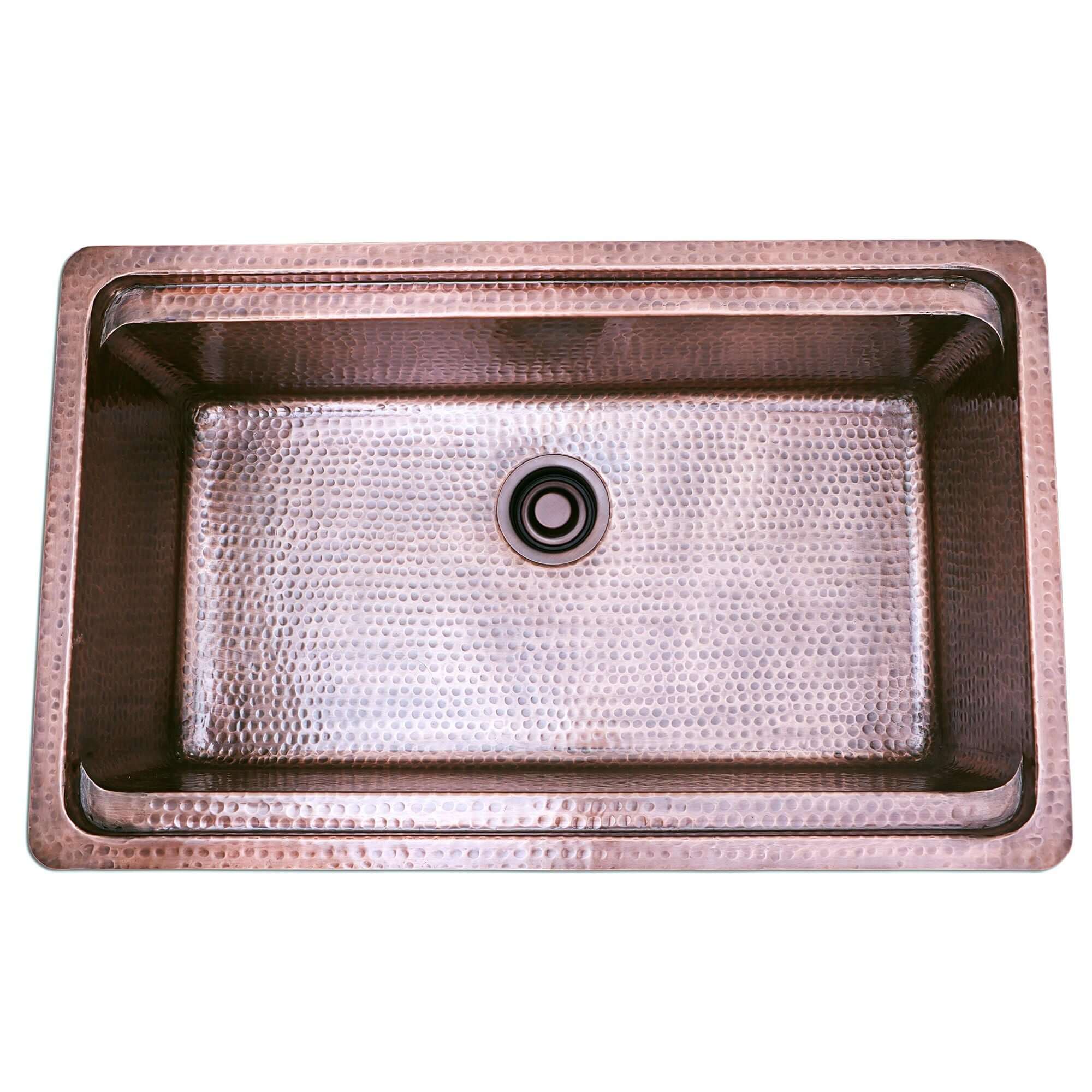 Alternate Image for Nantucket Sinks Brightwork Home 32" Dual Mount Copper Workstation Kitchen Sink with Accessories, 16 Gauge, KCH-PS-3220