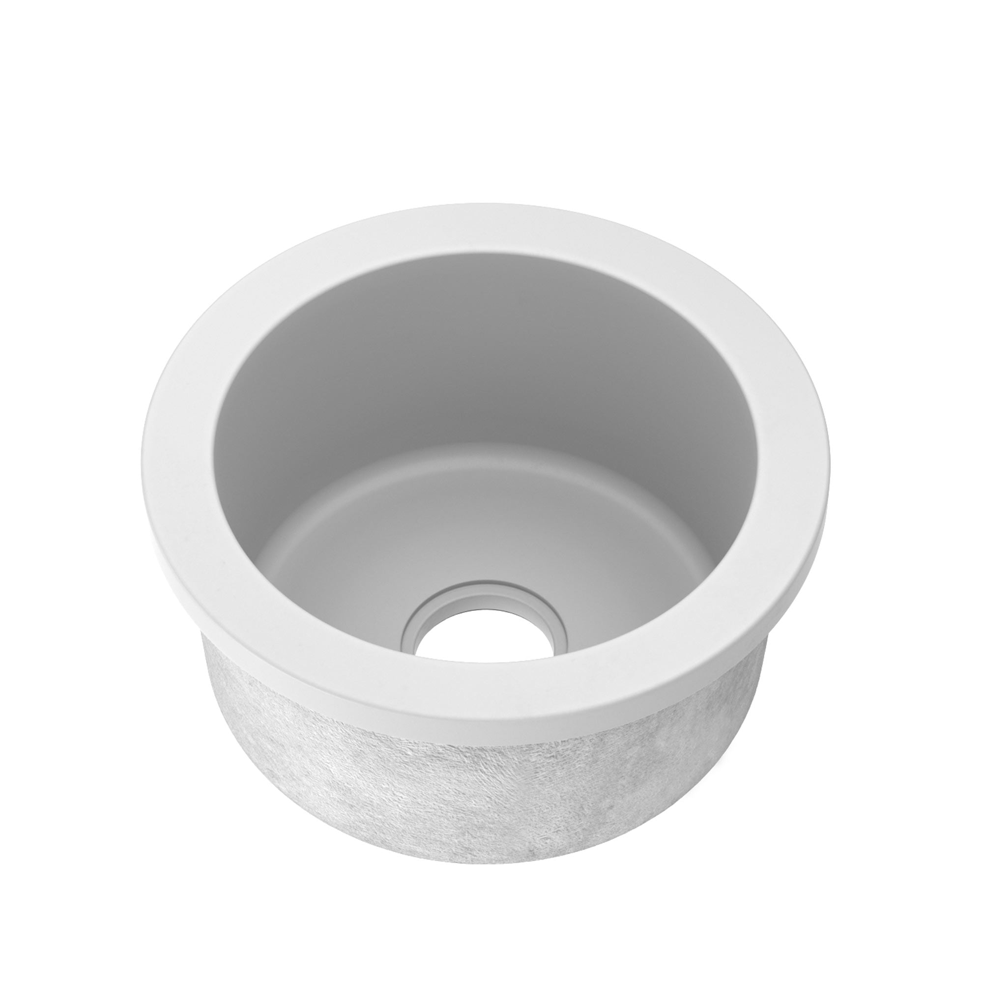 Native Trails Olivos 16" NativeStone Concrete Bar/Prep Sink, Pearl, NSB1607-P
