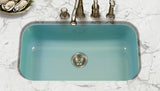 Houzer 31" Porcelain Enamel Steel Undermount Single Bowl Kitchen Sink, Green, PCG-3600 MT - The Sink Boutique
