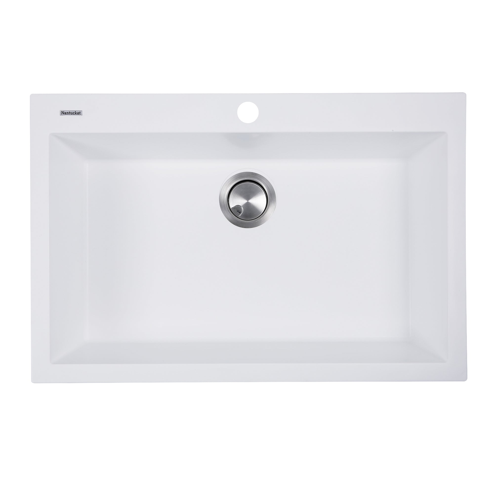Nantucket Sinks Plymouth 30" Granite Composite Kitchen Sink, White, PR3020-DM-W - The Sink Boutique