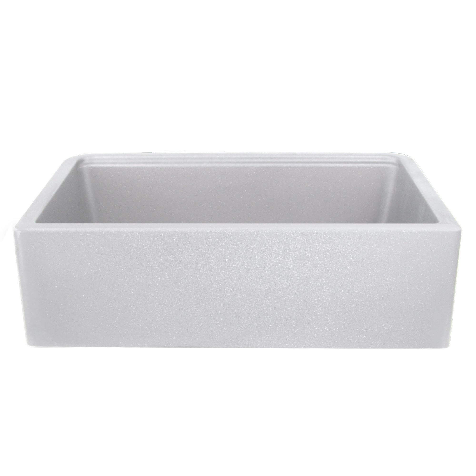 Alternate Image for Nantucket Sinks Rockport 33" Granite Composite Workstation Farmhouse Sink with Accessories, Light Grey, PR3320-APS-G