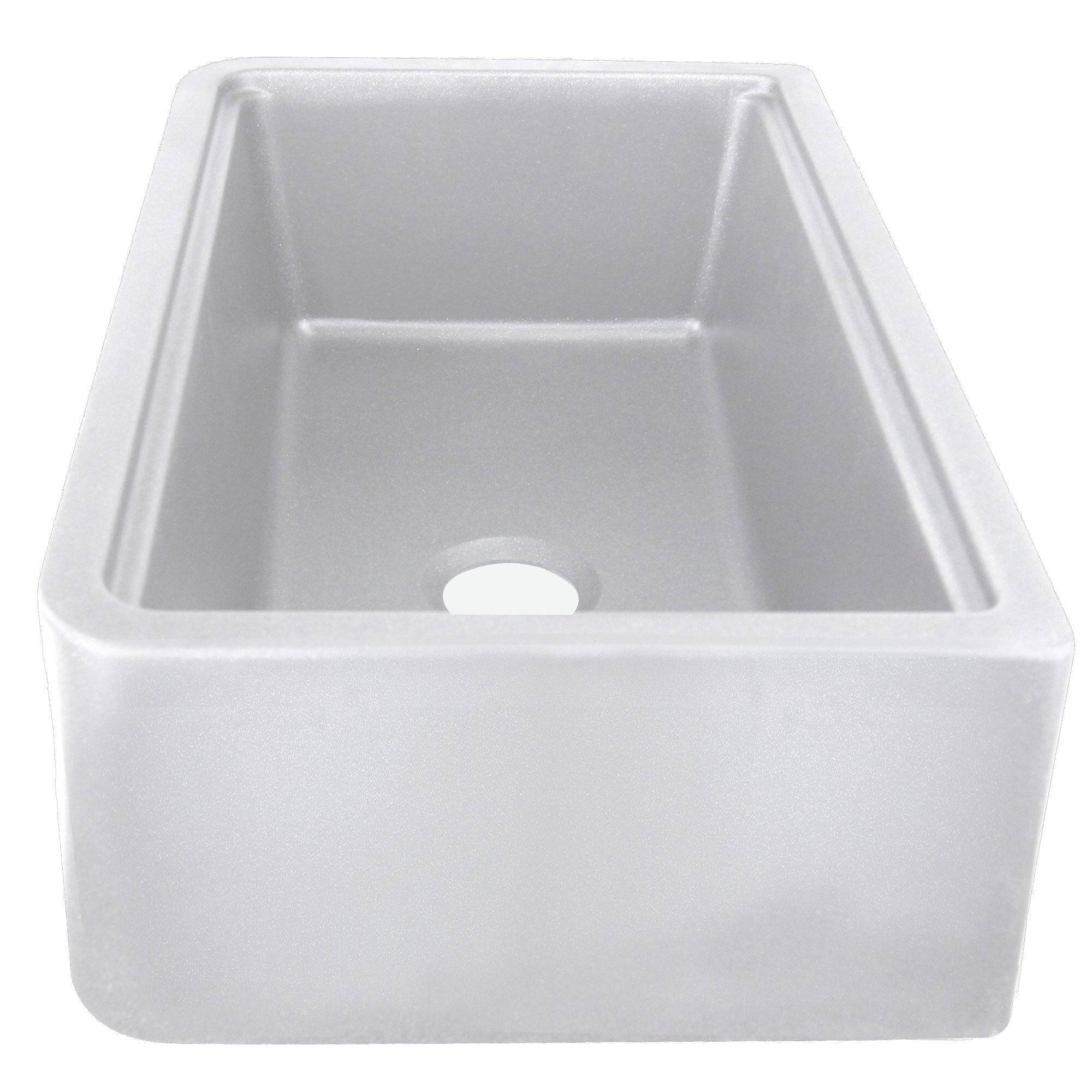 Alternate Image for Nantucket Sinks Rockport 33" Granite Composite Workstation Farmhouse Sink with Accessories, Light Grey, PR3320-APS-G