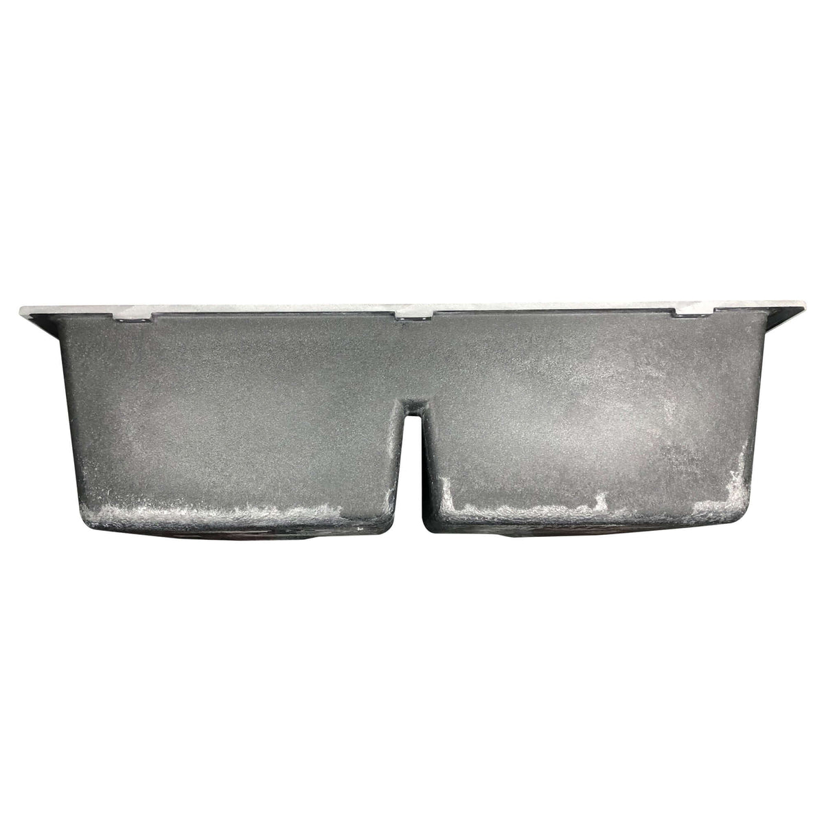 Alternate Image for Nantucket Sinks Plymouth 33" Undermount Granite Composite Kitchen Sink, 50/50 Double Bowl, Titanium Grey/metallic flecks, PR5050-LDTI