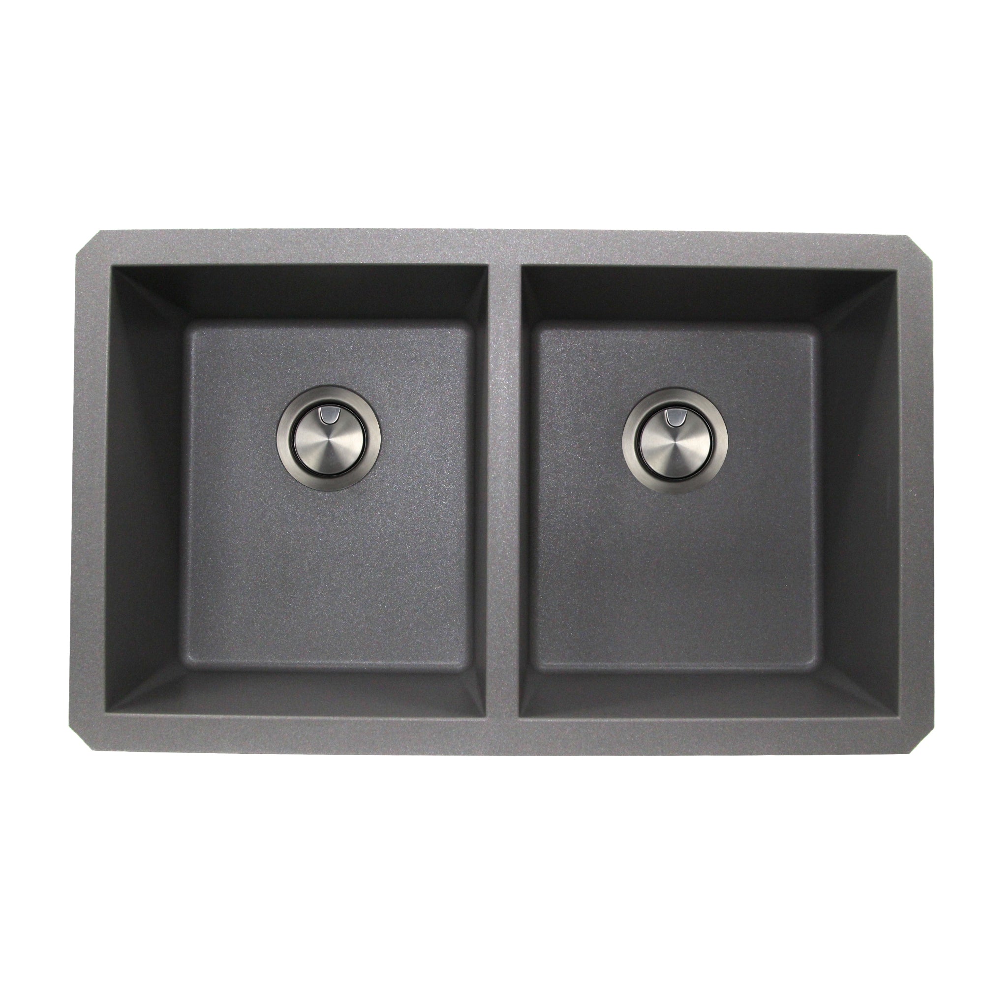 Alternate Image for Nantucket Sinks Plymouth 32" Granite Composite Kitchen Sink, 50/50 Double Bowl, Titanium, PR5050-TI-UM