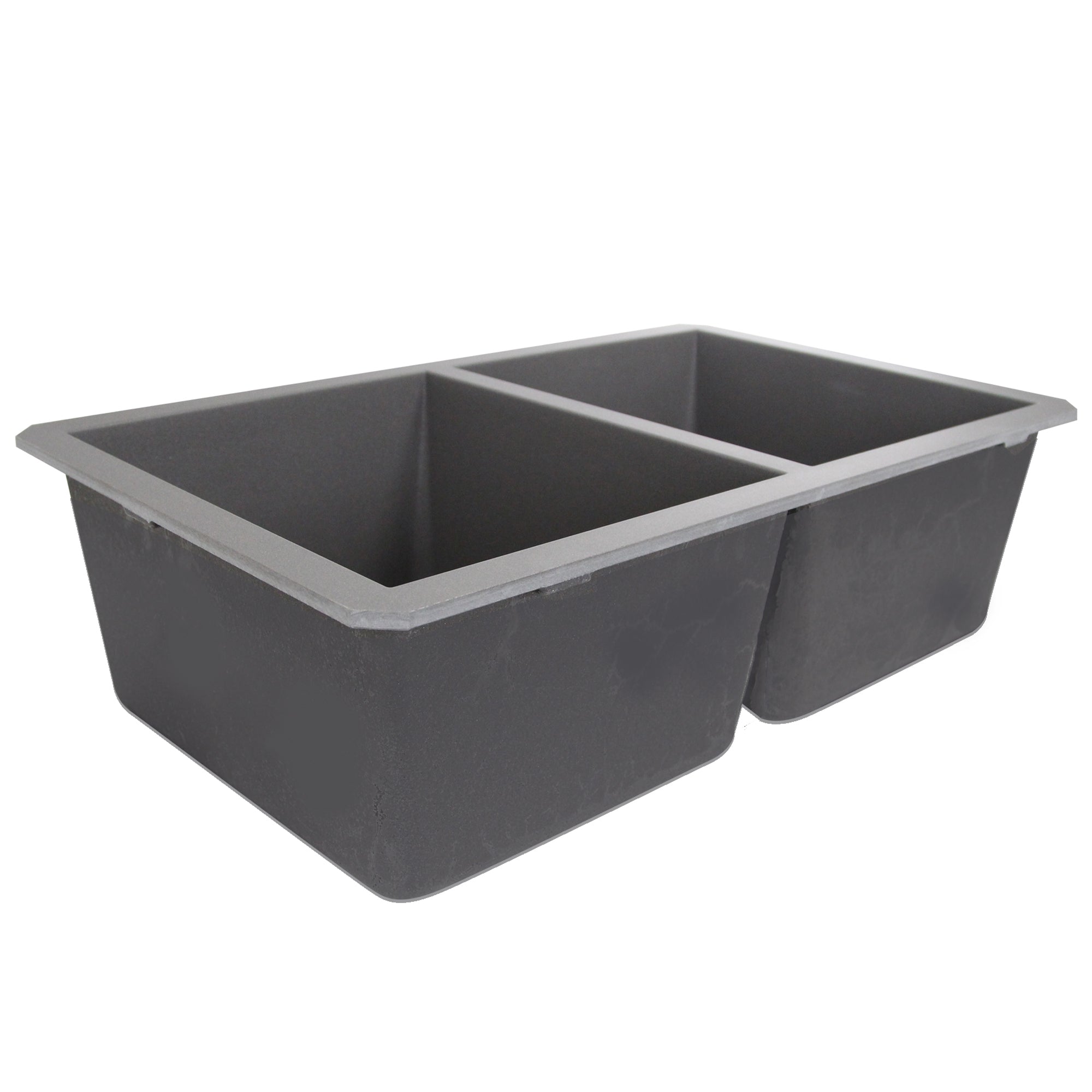 Alternate Image for Nantucket Sinks Plymouth 32" Granite Composite Kitchen Sink, 50/50 Double Bowl, Titanium, PR5050-TI-UM