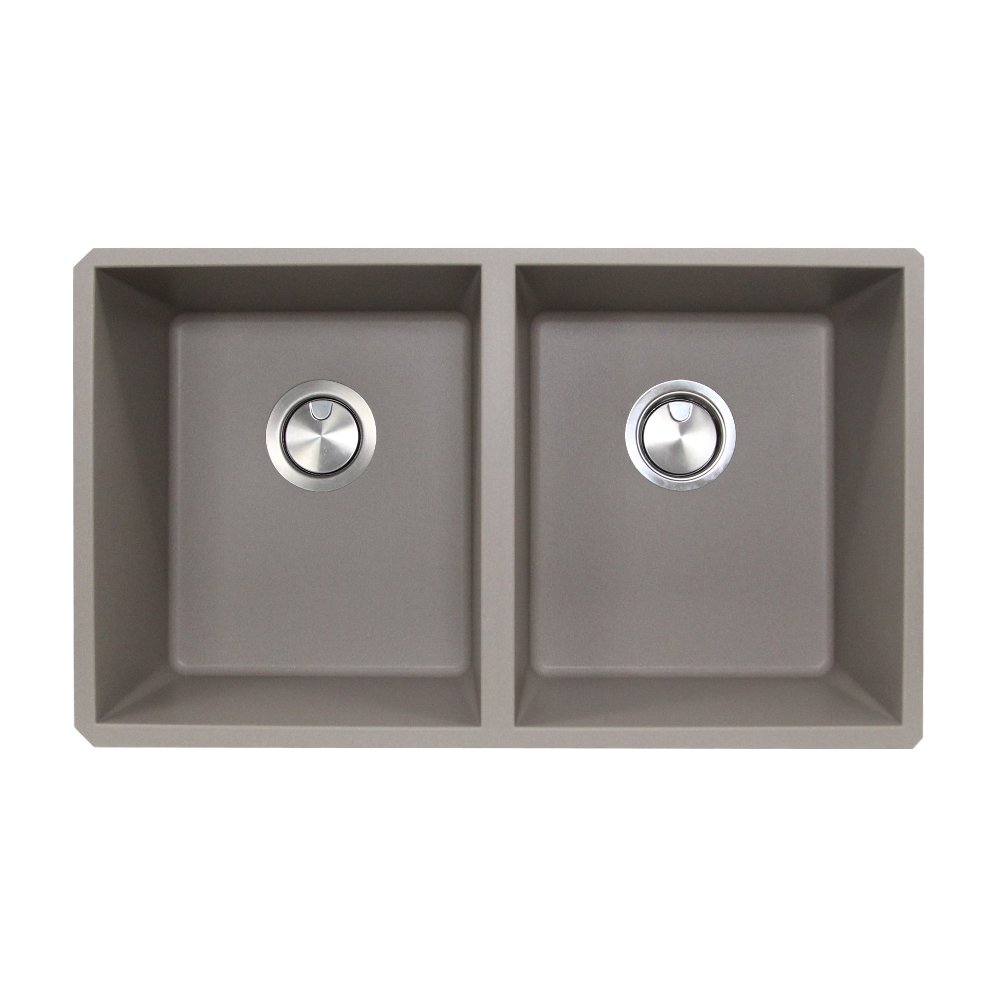 Alternate Image for Nantucket Sinks Plymouth 32" Granite Composite Kitchen Sink, 50/50 Double Bowl, Truffle, PR5050-TR-UM