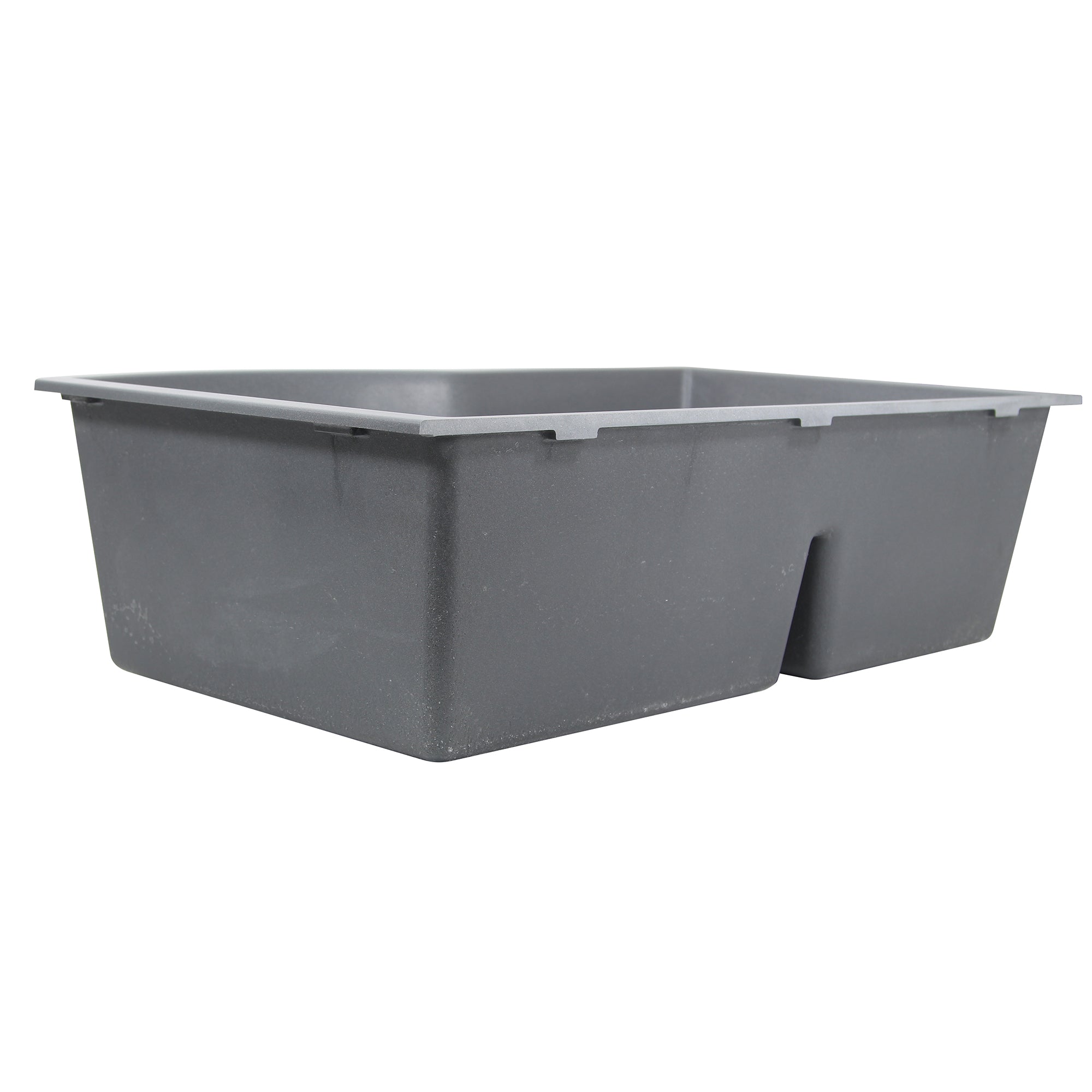 Alternate Image for Nantucket Sinks Plymouth 33" Granite Composite Kitchen Sink, 60/40 Double Bowl, Titanium, PR6040-TI-UM
