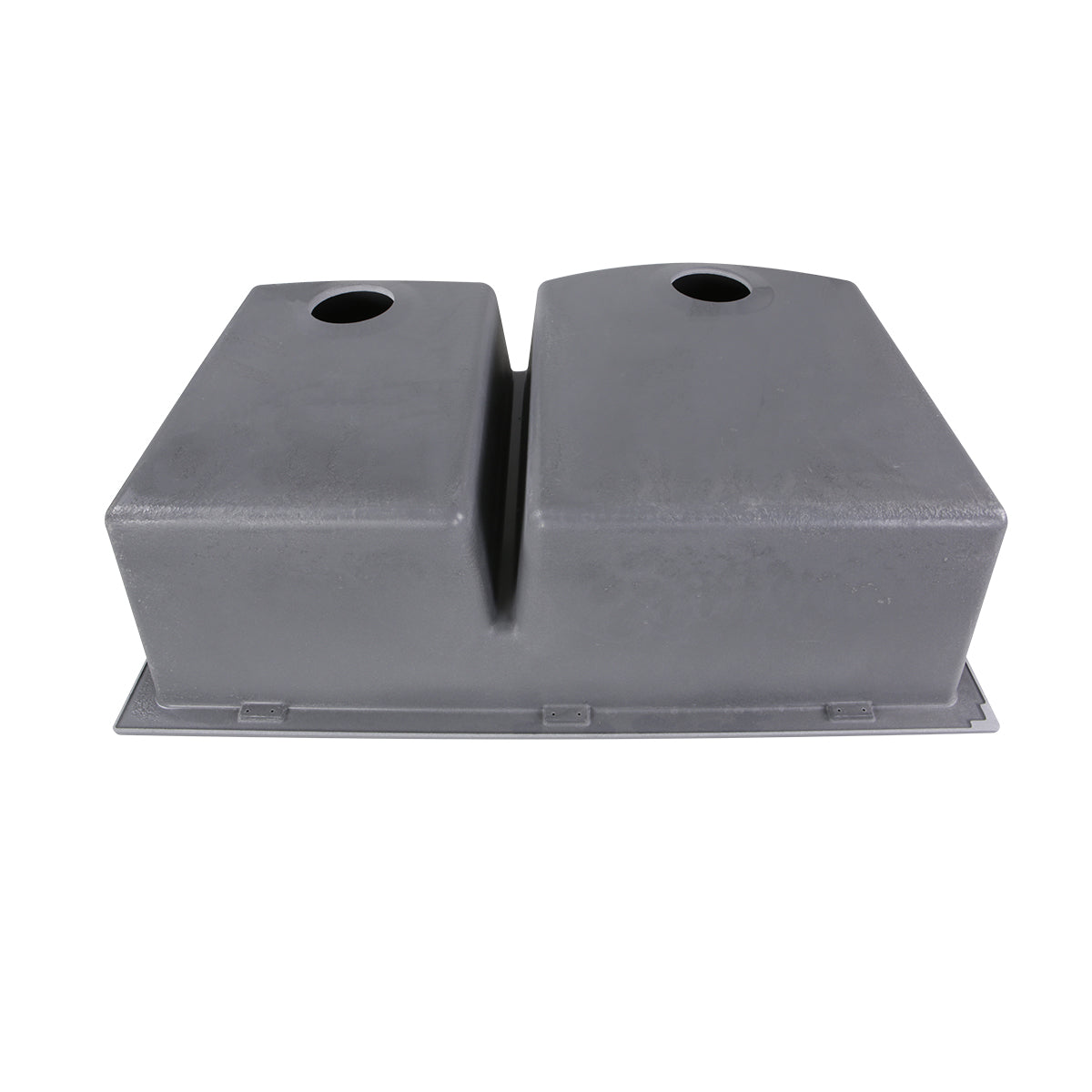 Alternate Image for Nantucket Sinks Plymouth 33" Granite Composite Kitchen Sink, 60/40 Double Bowl, Titanium, PR6040-TI