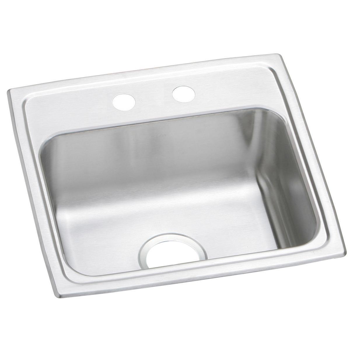 Alternate Image for Elkay Celebrity 19" Stainless Steel Kitchen Sink, 20 Gauge, Brushed Satin, 2 Faucet Hole, PSR19182