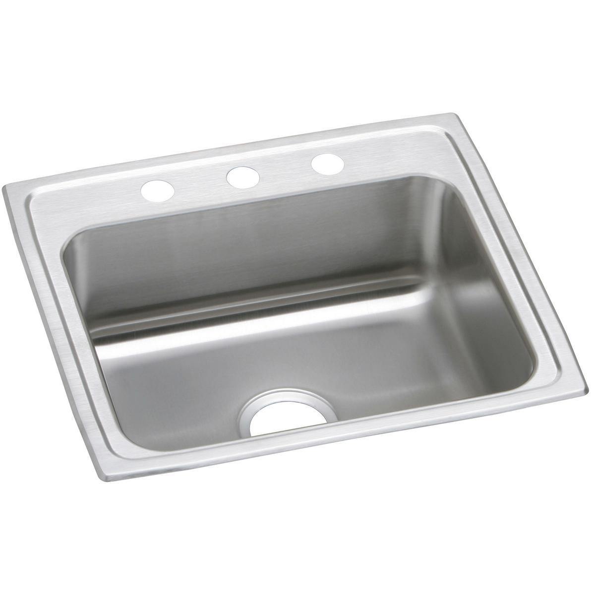 Alternate Image for Elkay Celebrity 22" Stainless Steel Kitchen Sink, 20 Gauge, Brushed Satin, 3 Faucet Hole, PSR22193