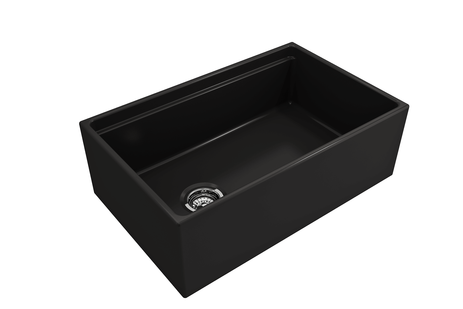 Alternate Image for BOCCHI Contempo 30" Fireclay Workstation Farmhouse Sink with Accessories, Matte Black, 1344-004-0120