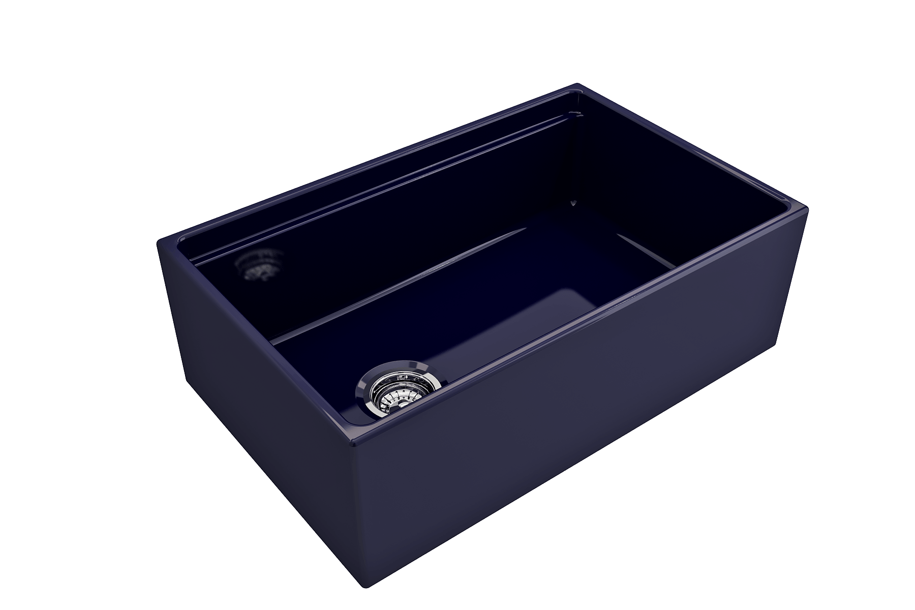 Alternate Image for BOCCHI Contempo 30" Fireclay Workstation Farmhouse Sink with Accessories, Sapphire Blue, 1344-010-0120