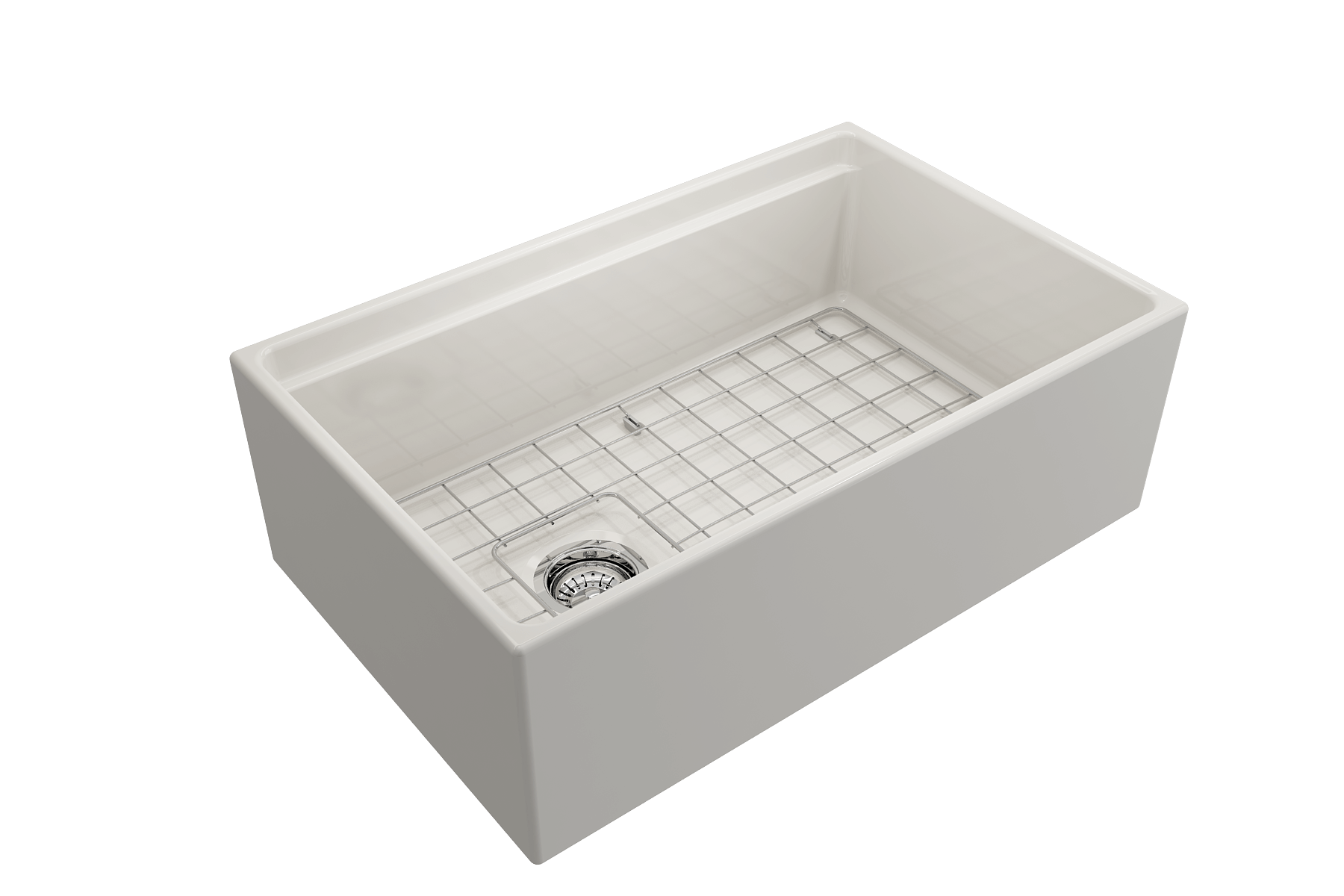 Alternate Image for BOCCHI Contempo 30" Fireclay Workstation Farmhouse Sink with Accessories, Biscuit, 1344-014-0120