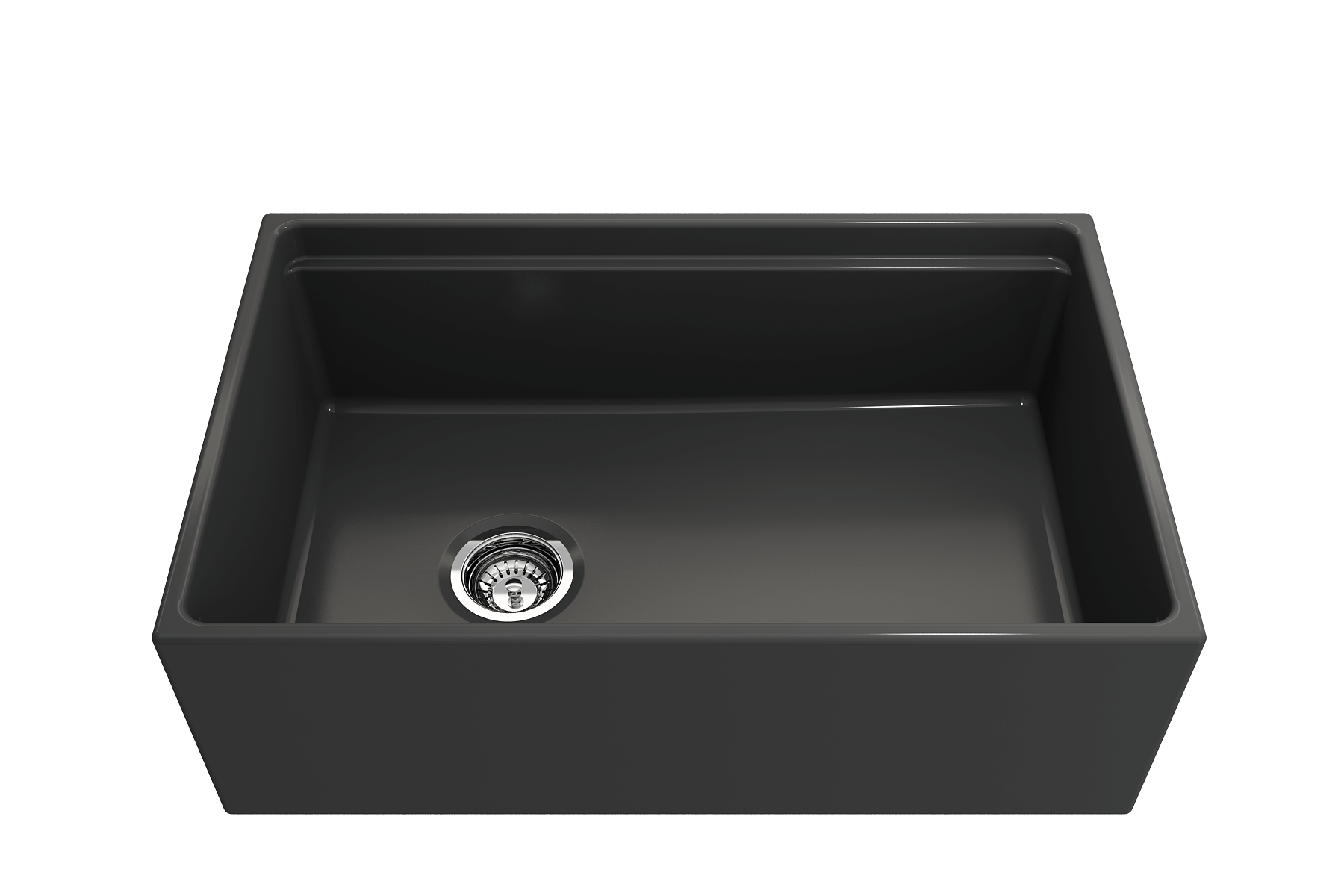 Alternate Image for BOCCHI Contempo 30" Fireclay Workstation Farmhouse Sink with Accessories, Matte Dark Gray, 1344-020-0120