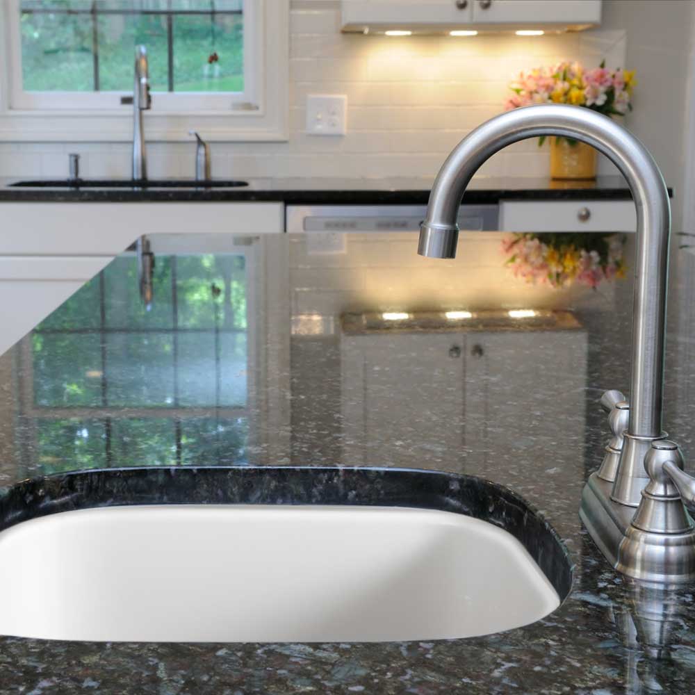 Houzer 19" Fireclay Undermount Bar Sink, White, Platus Series, PTB-1919 WH - The Sink Boutique