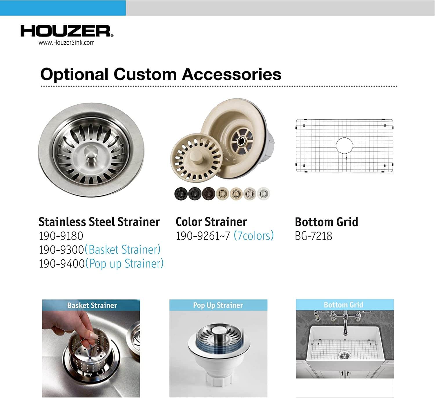 Alternate Image for Houzer Platus 33" Fireclay Farmhouse Sink, Biscuit, PTG-4318 BQ