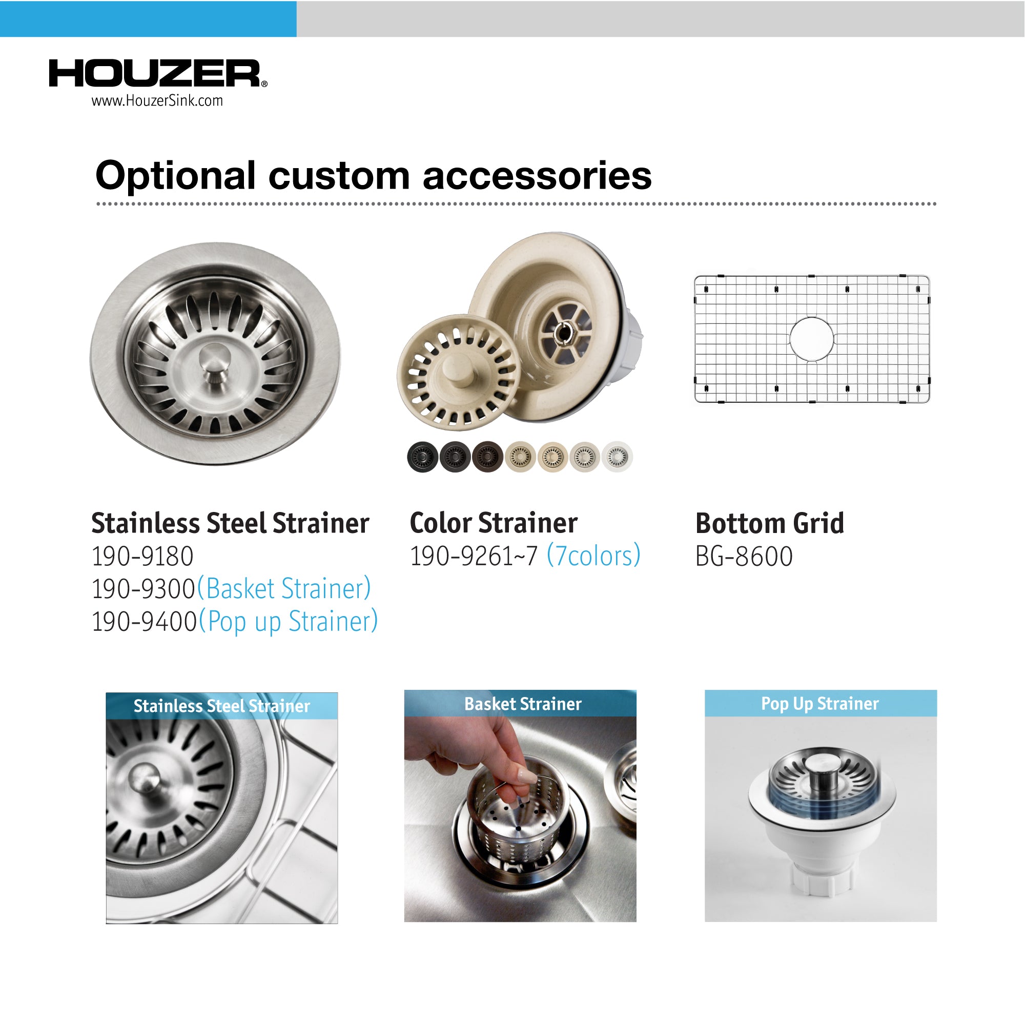 Alternate Image for Houzer Platus 18" Undermount Fireclay Kitchen Sink, Black, PTU-3600 BL