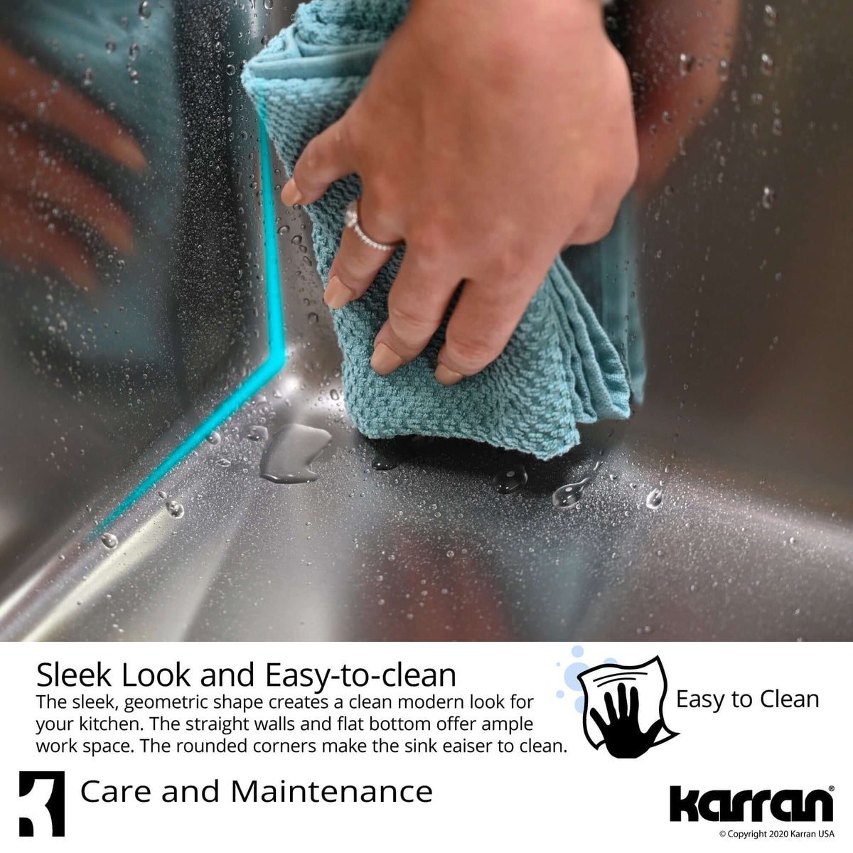 Alternate Image for Karran Profile 32" Undermount Stainless Steel Kitchen Sink with Accessories, 50/50 Double Bowl, 16 Gauge, PU51-PK1