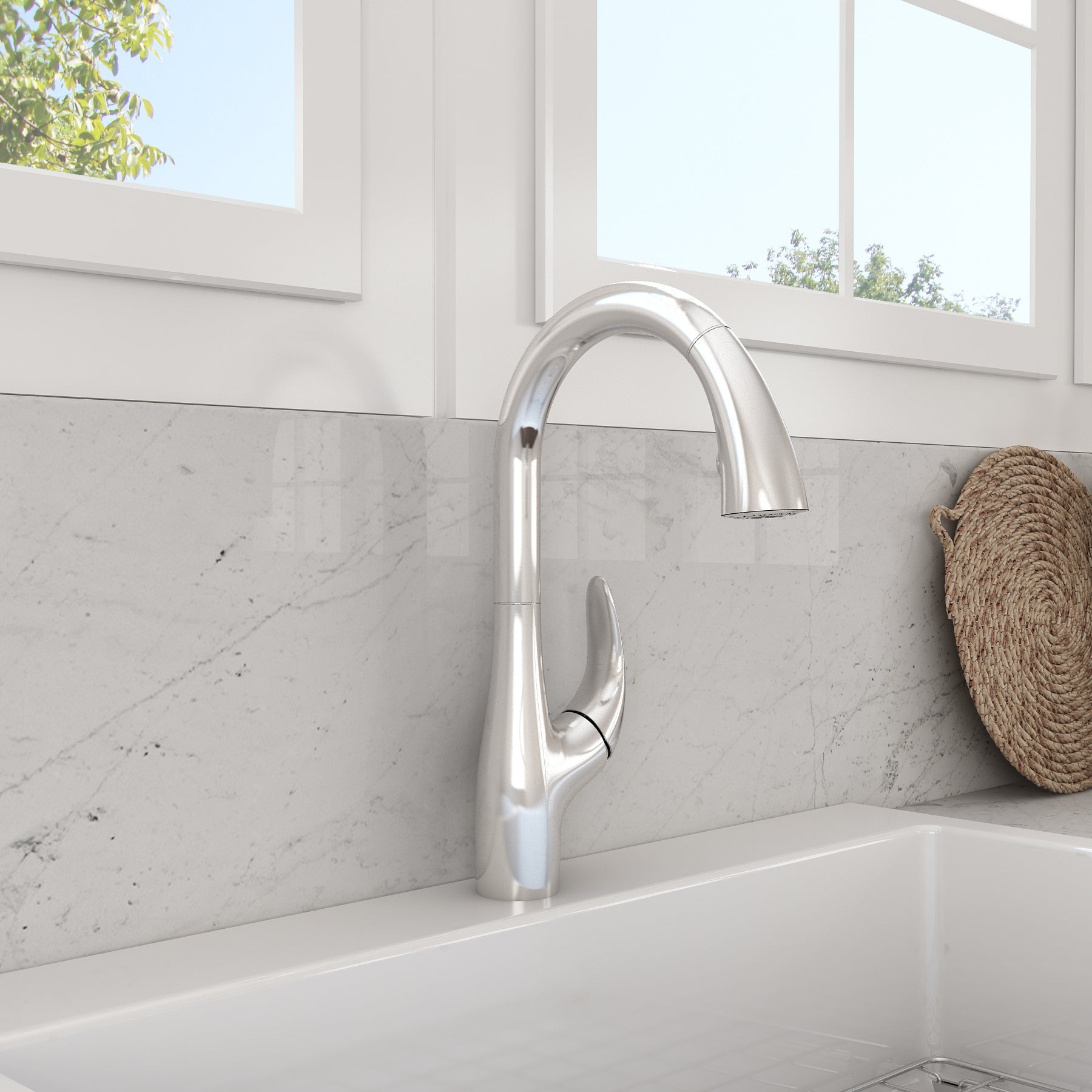 Alternate Image for BOCCHI Pagano 1.75 GPM Brass Kitchen Faucet, Transitional, Stainless Steel, 2024 0001 SS