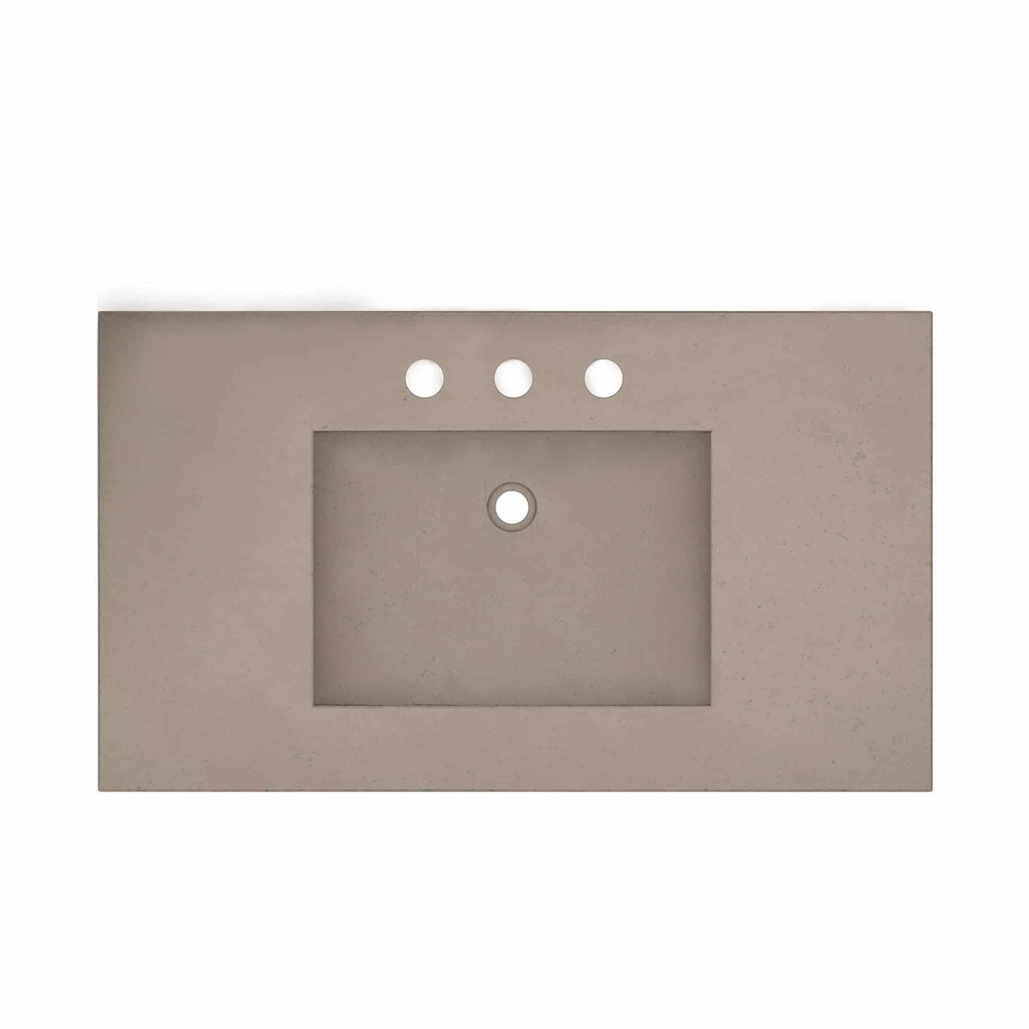 Native Trails 36" NativeStone Palomar Vanity Top with Integral Sink in Earth - 8" Widespread Cutout, NSVNT36-E