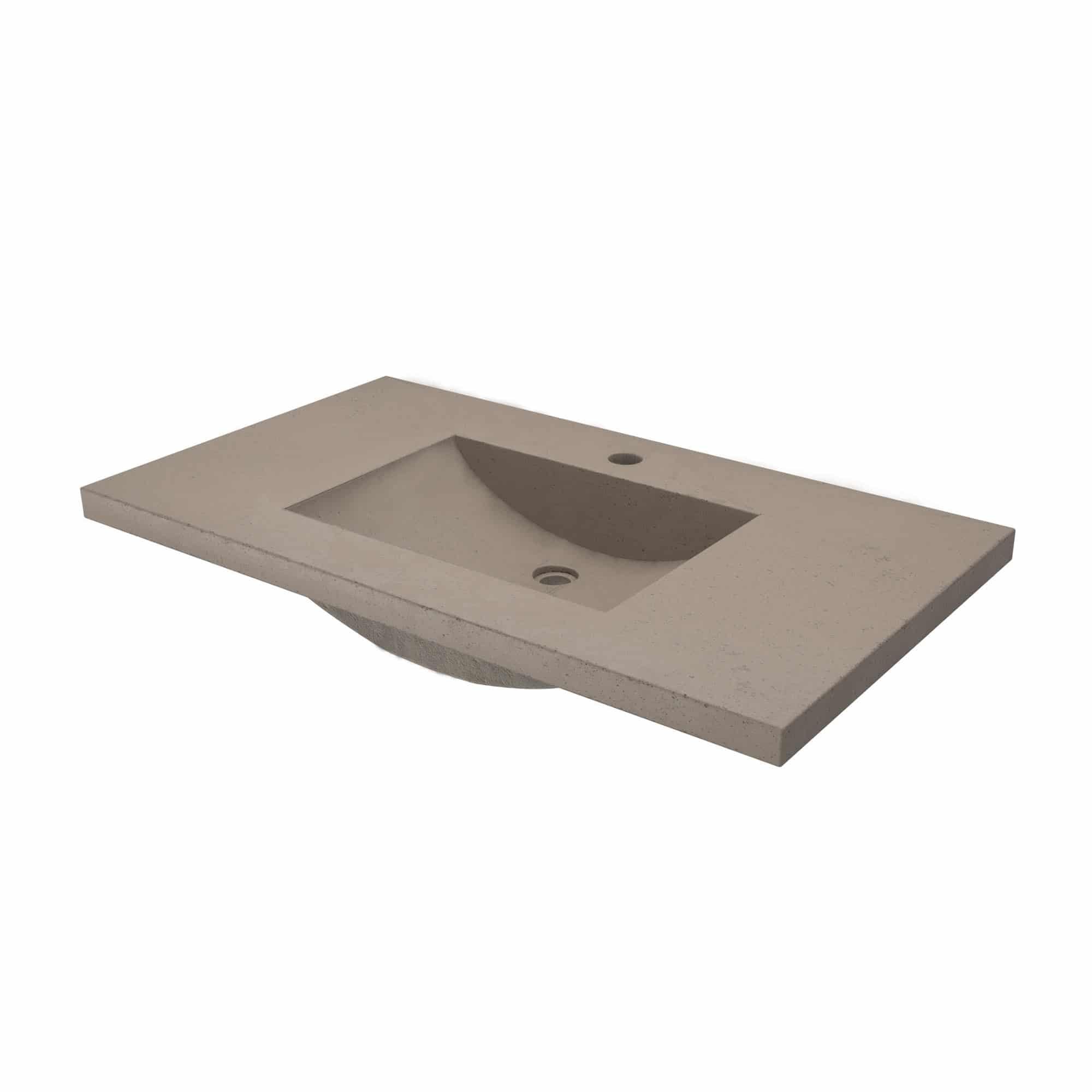 Native Trails 36" NativeStone Palomar Vanity Top with Integral Sink in Earth - Single Faucet Cutout, NSVNT36-E1