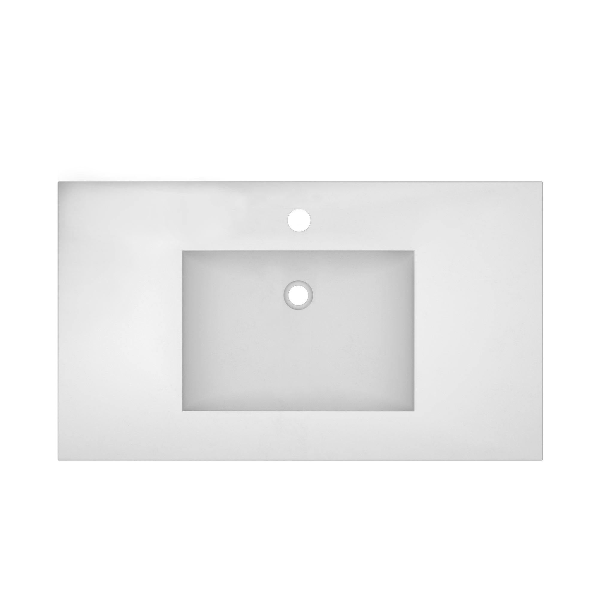 Native Trails 36" NativeStone Palomar Vanity Top with Integral Sink in Pearl - Single Faucet Cutout, NSVNT36-P1