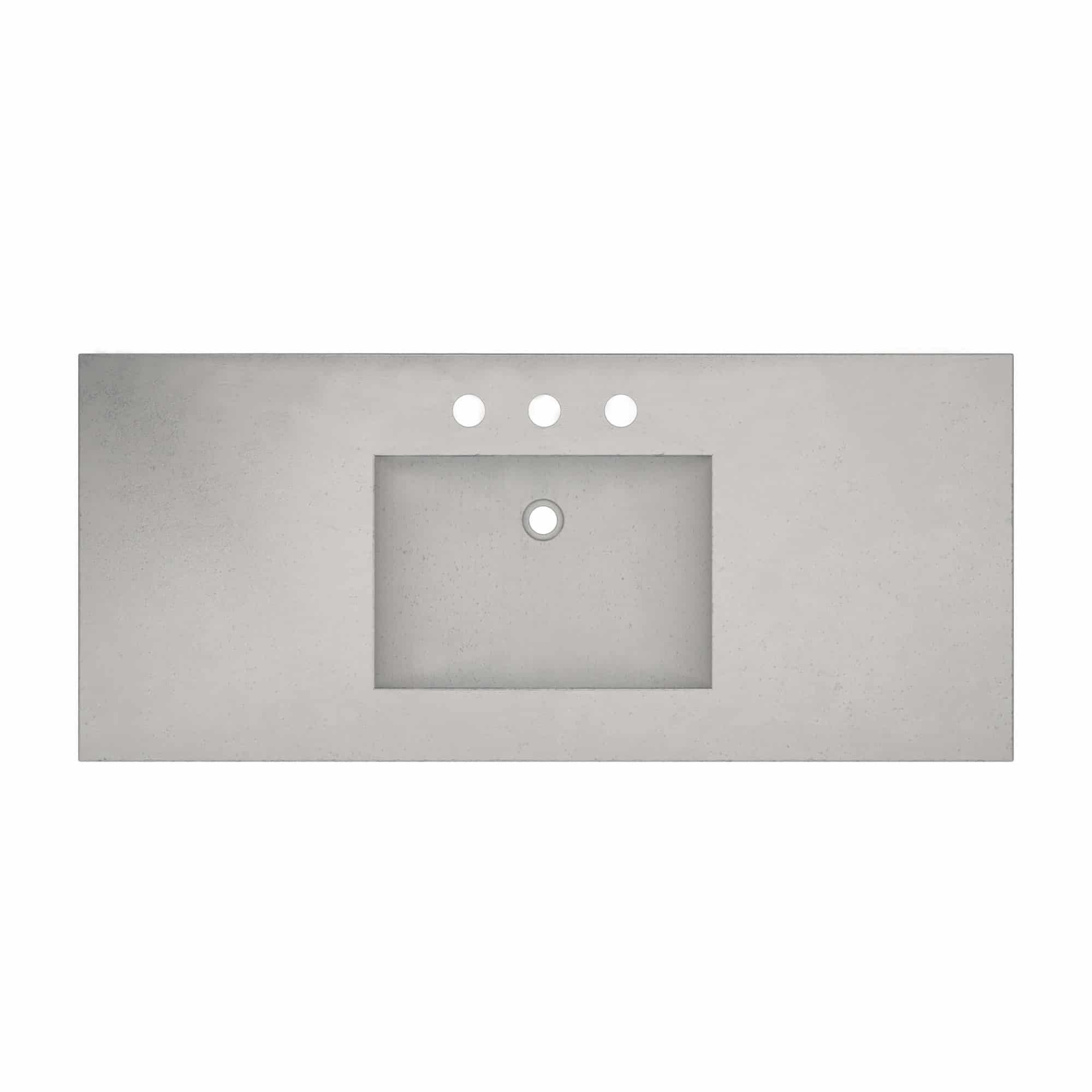 Native Trails 48" NativeStone Palomar Vanity Top with Integral Sink in Ash - 8" Widespread Cutout, NSVNT48-A