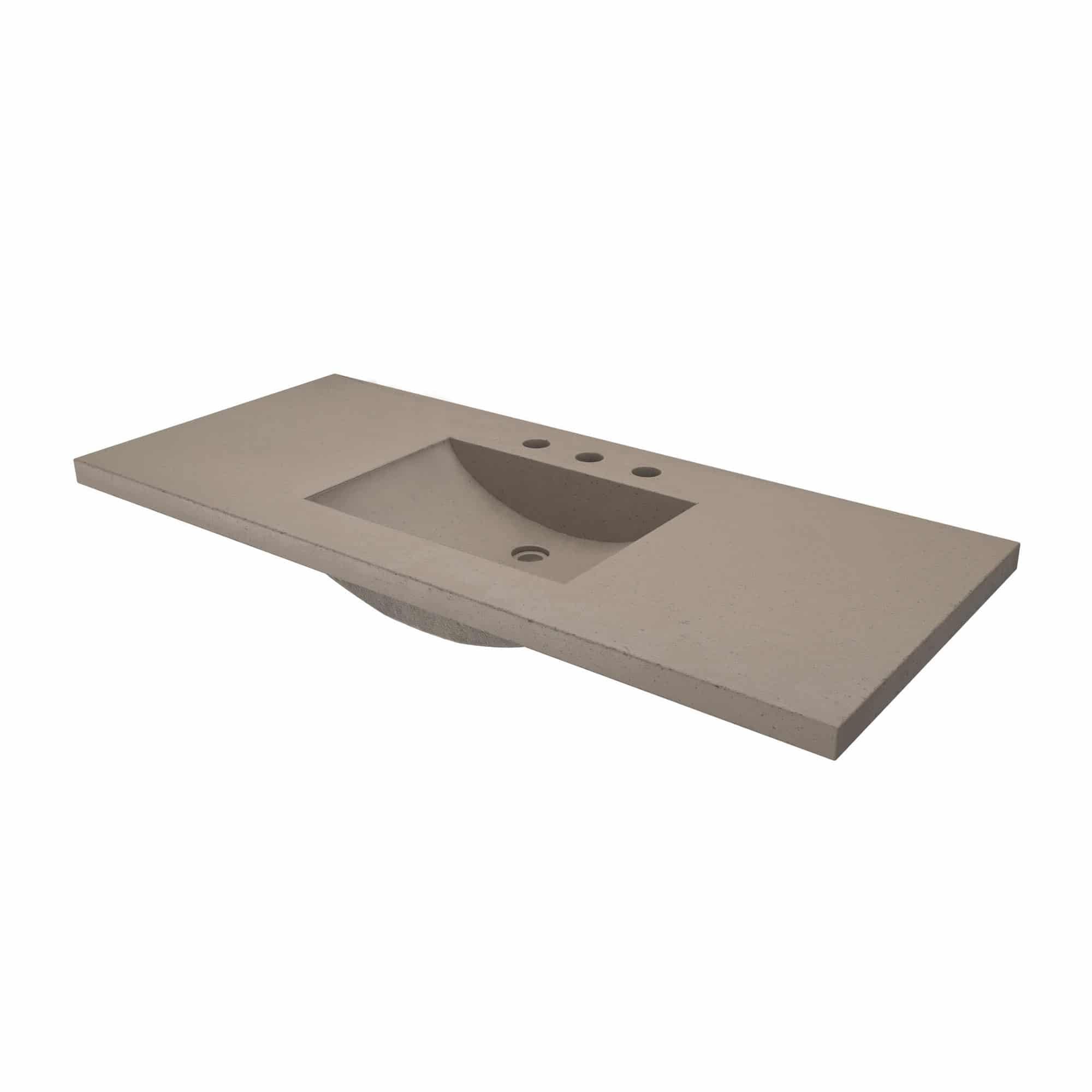 Native Trails 48" NativeStone Palomar Vanity Top with Integral Sink in Earth - 8" Widespread Cutout, NSVNT48-E