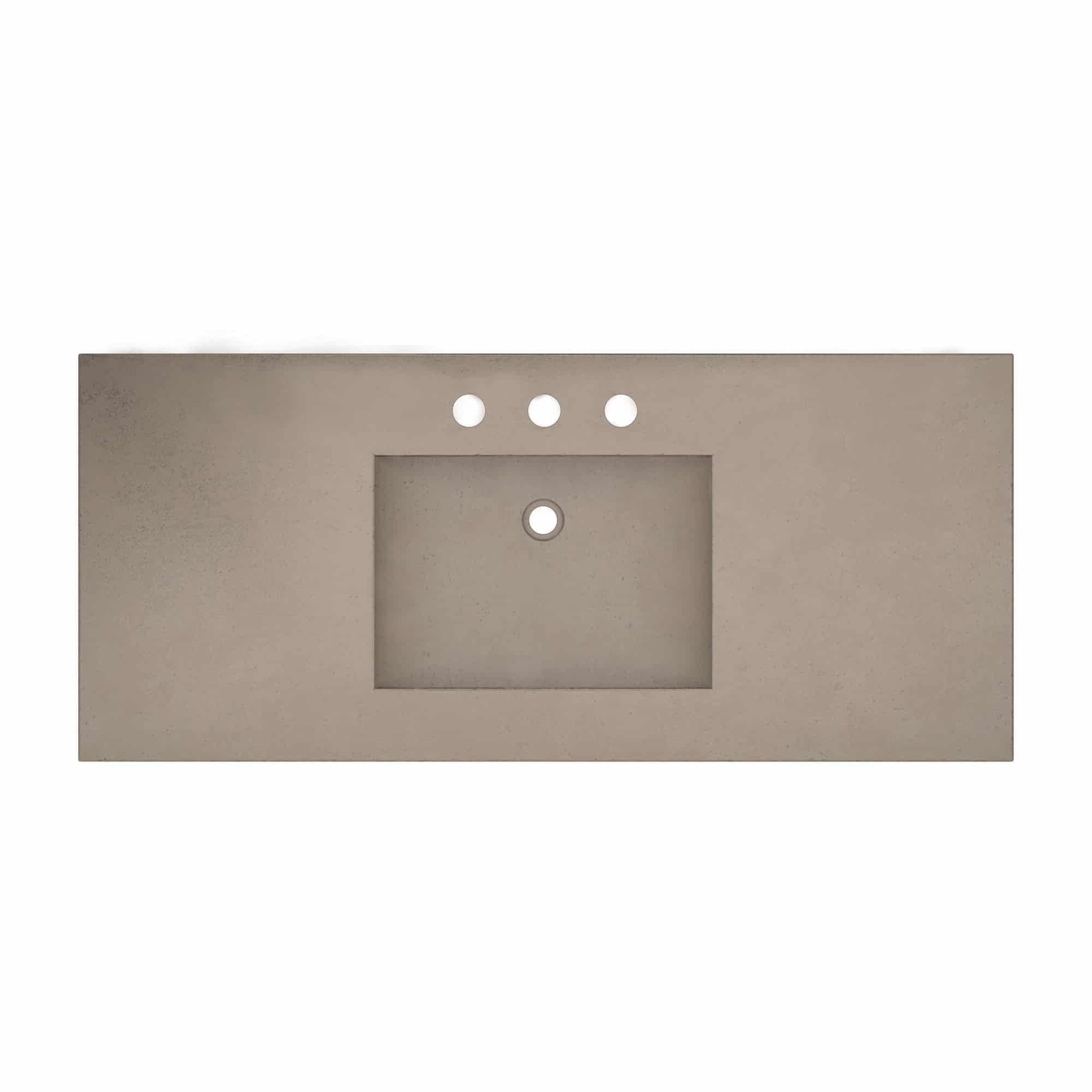 Native Trails 48" NativeStone Palomar Vanity Top with Integral Sink in Earth - 8" Widespread Cutout, NSVNT48-E